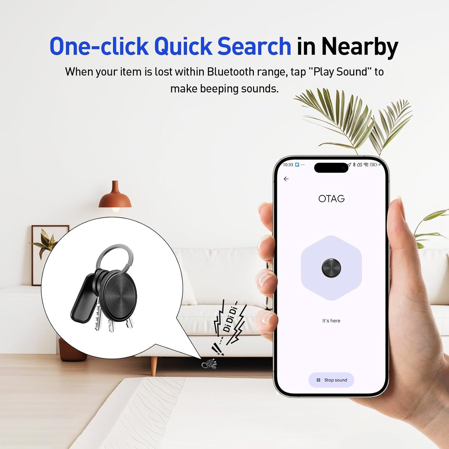 Air Tags-2 Pack Android Tracker Tag, Work with Google Find Hub App (Android Only), Loud Sound, Replaceable Battery, for Keys, Luggage, Suitcase, Backpack, Wallet
