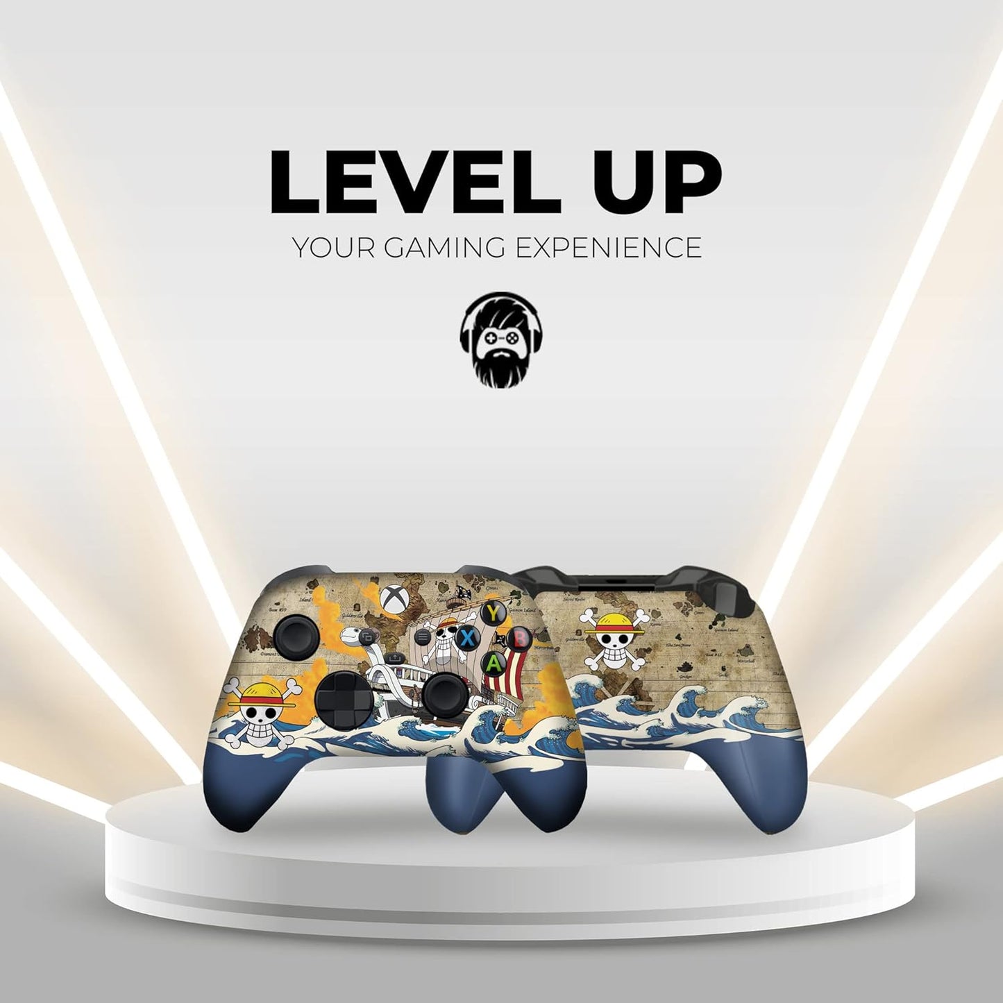 One Peice Custom X-box Controller Wireless compatible with X-box One/X-box Series X/S by DreamController | Proudly Customized in USA with Permanent HYDRO-DIP Printing(NOT JUST A SKIN) (MODDED)