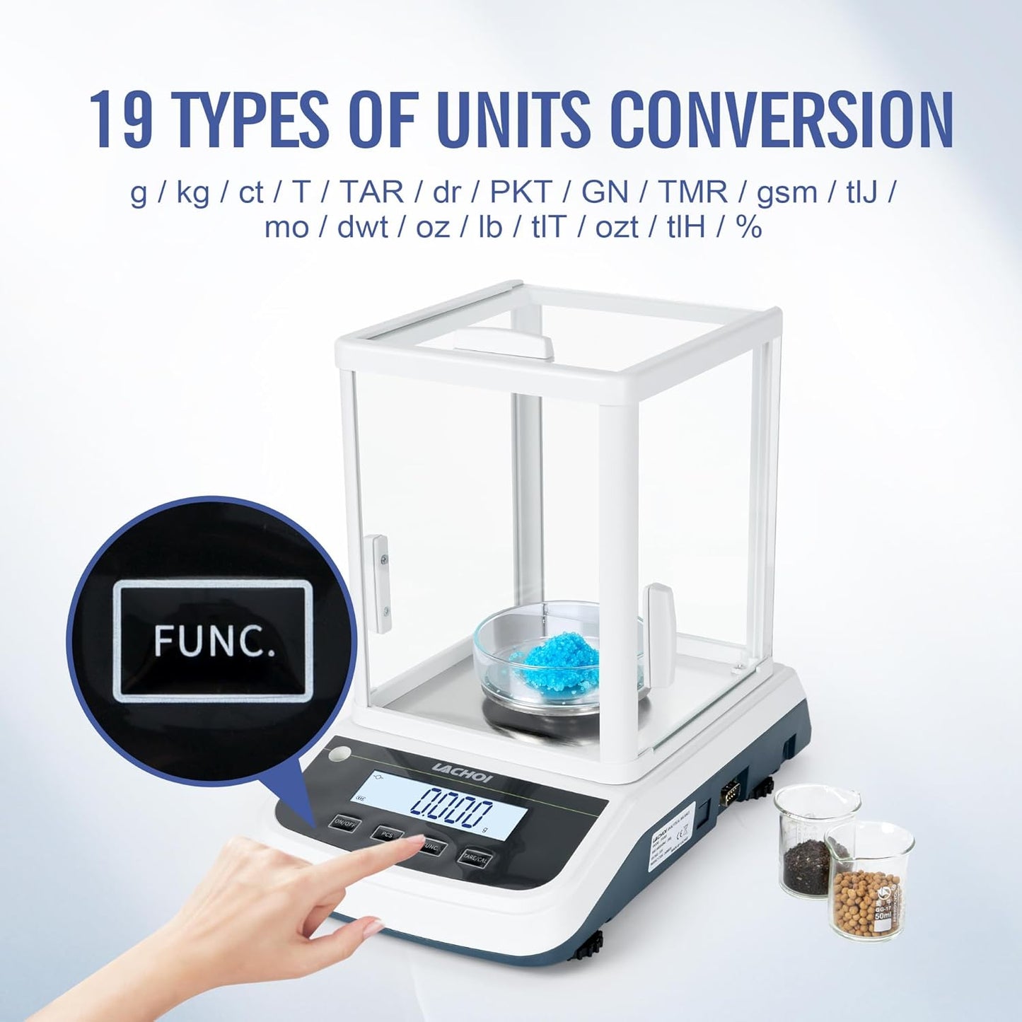 Lab Scale 0.001g×100g Accuracy Digital Lab Analytical Balance Jewelry Scale with Windshield,RS232 Interface Laboratory Analytical Balance (0.001g*100g)