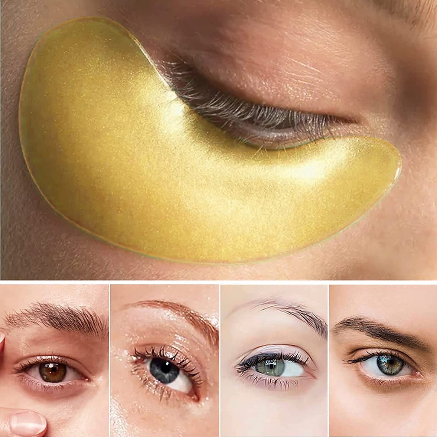Eakroo 30 Pairs Lip Masks & Eye Mask, Under Eye Masks and Power Crystal Gel Lip Masks, Under Eye Patches for Puffy Eyes, Dark Circles, Eye Bags, Wrinkles, Revitalises & Refreshes Your Skin