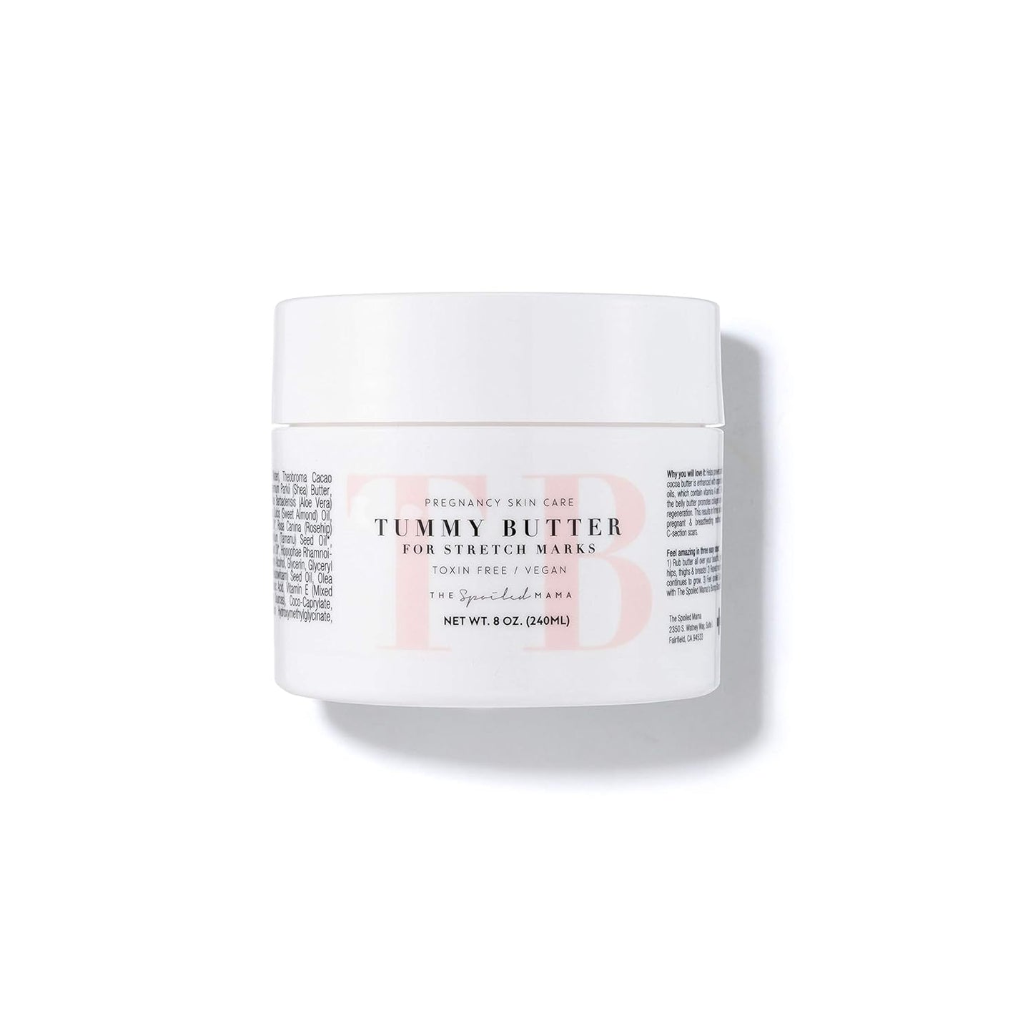 Tummy Butter Stretch Mark Prevention Cream - Safe for Pregnancy - Cocoa Butter & Shea Butter - Toxin Free - Vegan - C-Section Scar Lotion for Dry Pregnancy Skin