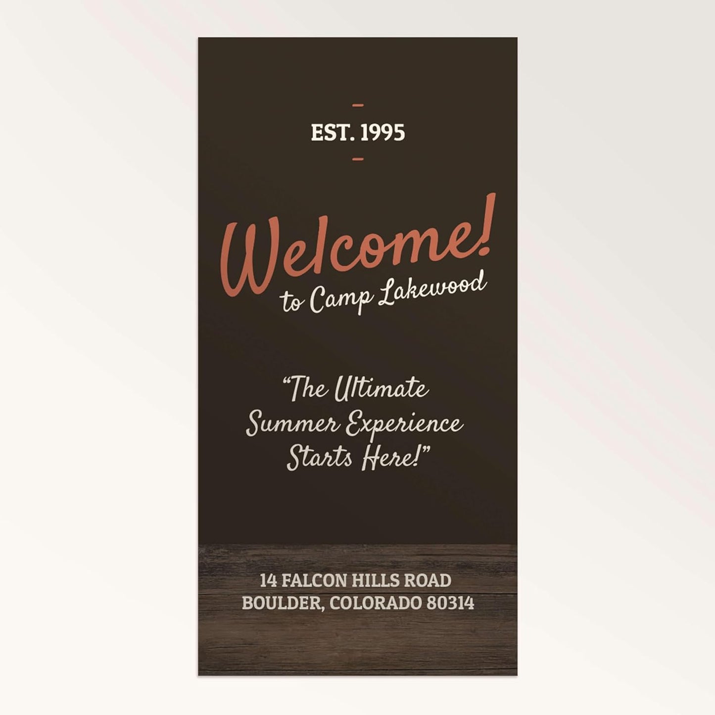 Staples Custom Scrim Vinyl Banner - 36W" x 96L" Quote Banner with 4 Grommets - Durable Outdoor Sign for Events, Promotions, and Business Advertising (Wood)