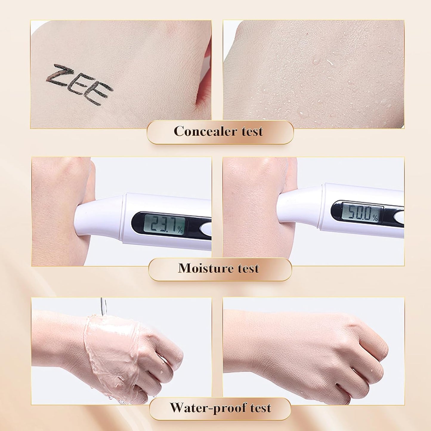 Mushroom Head Air Cushion CC Cream - Long-Lasting Brightening BB Cream Foundation With Powder Puff for Face Makeup, Moisturizing Full Coverage Self Adjusting Concealer (Natural, 1 PCS)