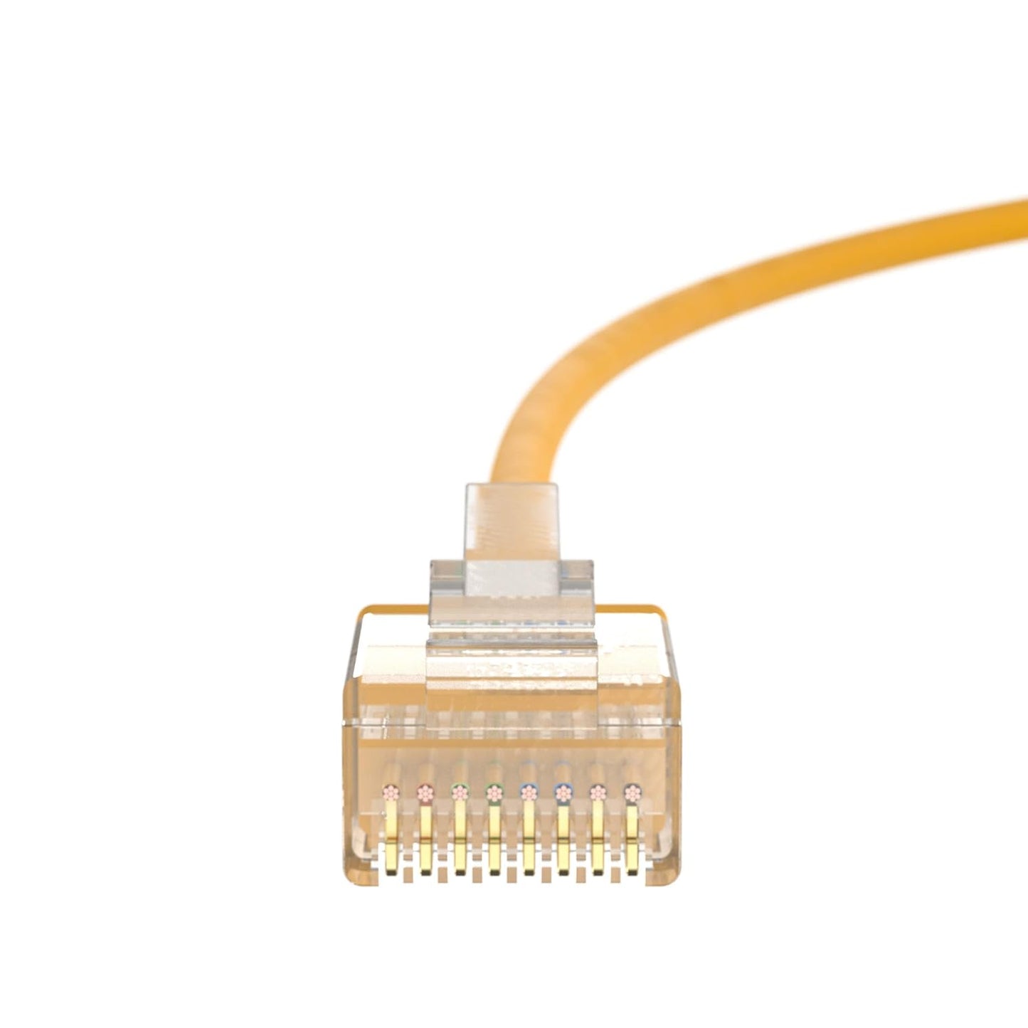 InstallerParts Ethernet Cable CAT6A Super Slim Cable UTP 7 FT (30 Pack) - Yellow - Professional Series - 10Gigabit/Sec Network/High Speed Internet Cable, 550MHZ, 32AWG