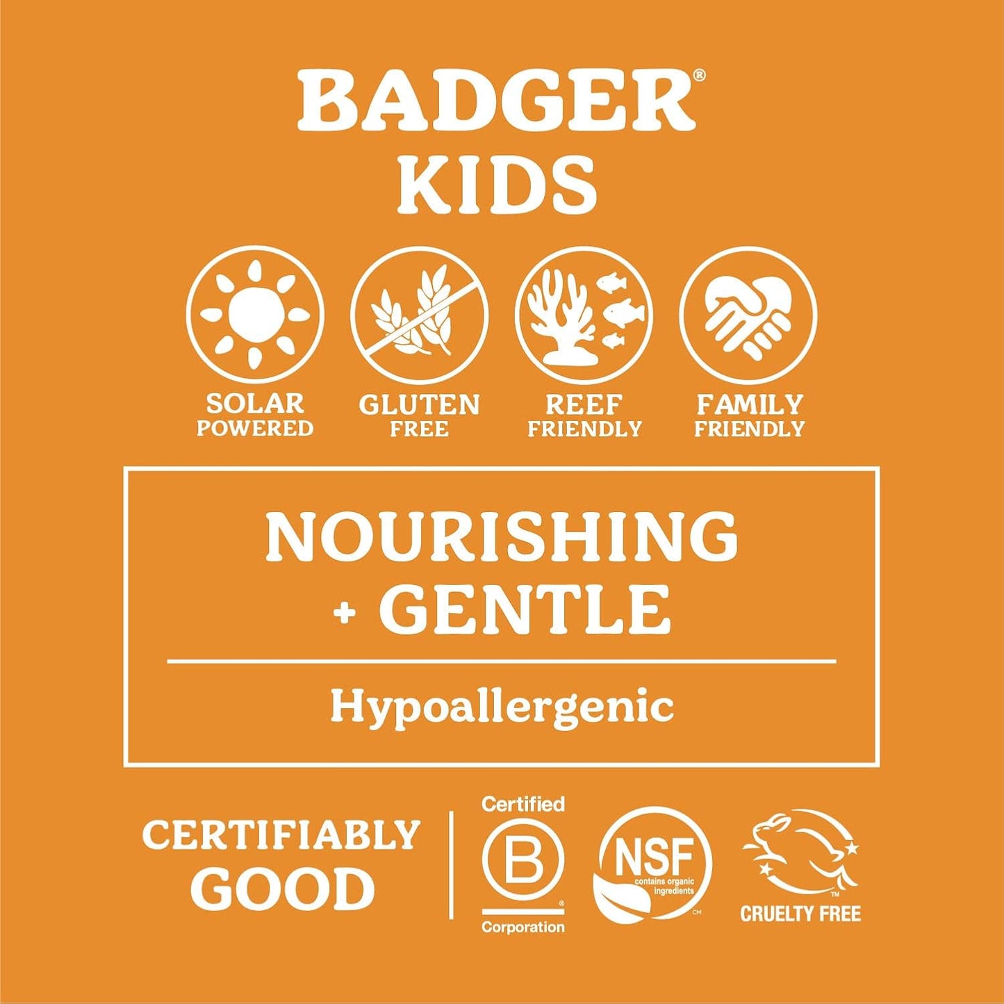 Badger Mineral Kids Sunscreen Face Stick SPF 35, Zinc Oxide Travel Size Sunscreen Stick for Kids, 97% Organic Ingredients, Reef Safe, Water Resistant, .65 oz, 2-Pack