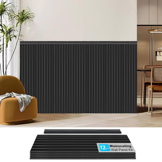 Art3d Wainscoting Wall Panel Kit, 37.8" Tall Beadboard Panels for Walls, Polystyrene Board and Batten Wall Panel Kit, Easy DIY Decorative Trim for Living Room, Kitchen, Bedroom – Covers 31 Sq.Ft