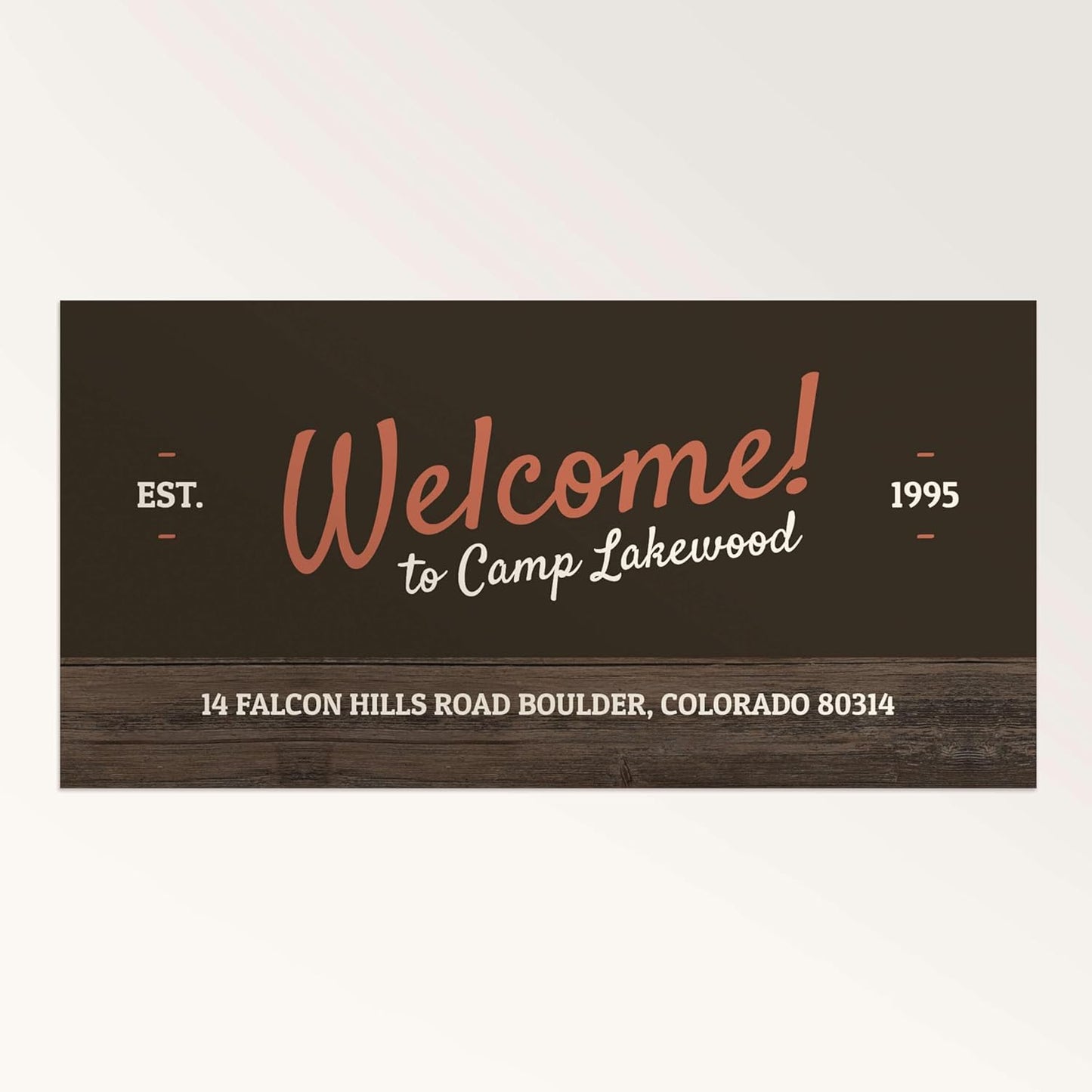 Staples Custom Scrim Vinyl Banner - 96W" x 24L" Quote Banner with 4 Grommets - Durable Outdoor Sign for Events, Promotions, and Business Advertising (Wood)