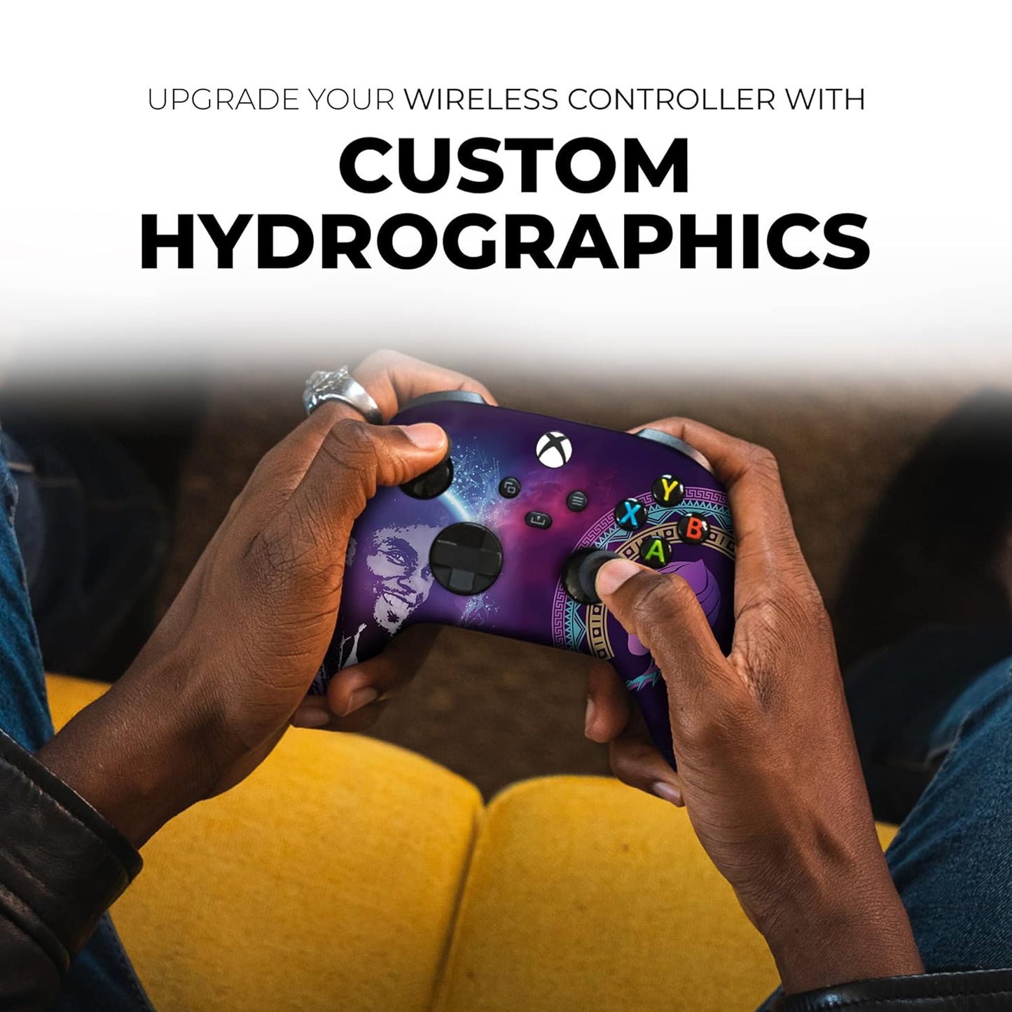 DreamController Blackk Panther Custom X-box Controller Wireless compatible with X-box One/X-box Series X/S Proudly Customized in USA with Permanent HYDRO-DIP Printing(NOT JUST A SKIN) (MODDED)