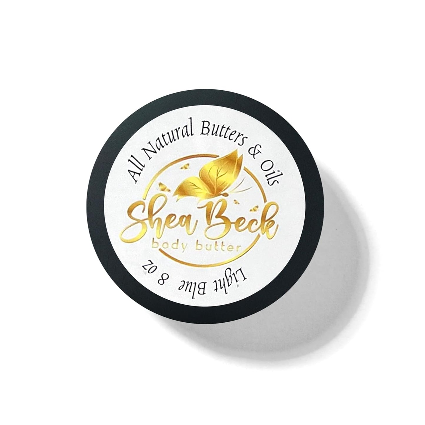 Body Butter Blend: Natural Shea, Cocoa, & Mango w/Jojoba Oil for Radiant Skin and Beard | Moisturizing 8 Oz, Light Blue (Our version of)