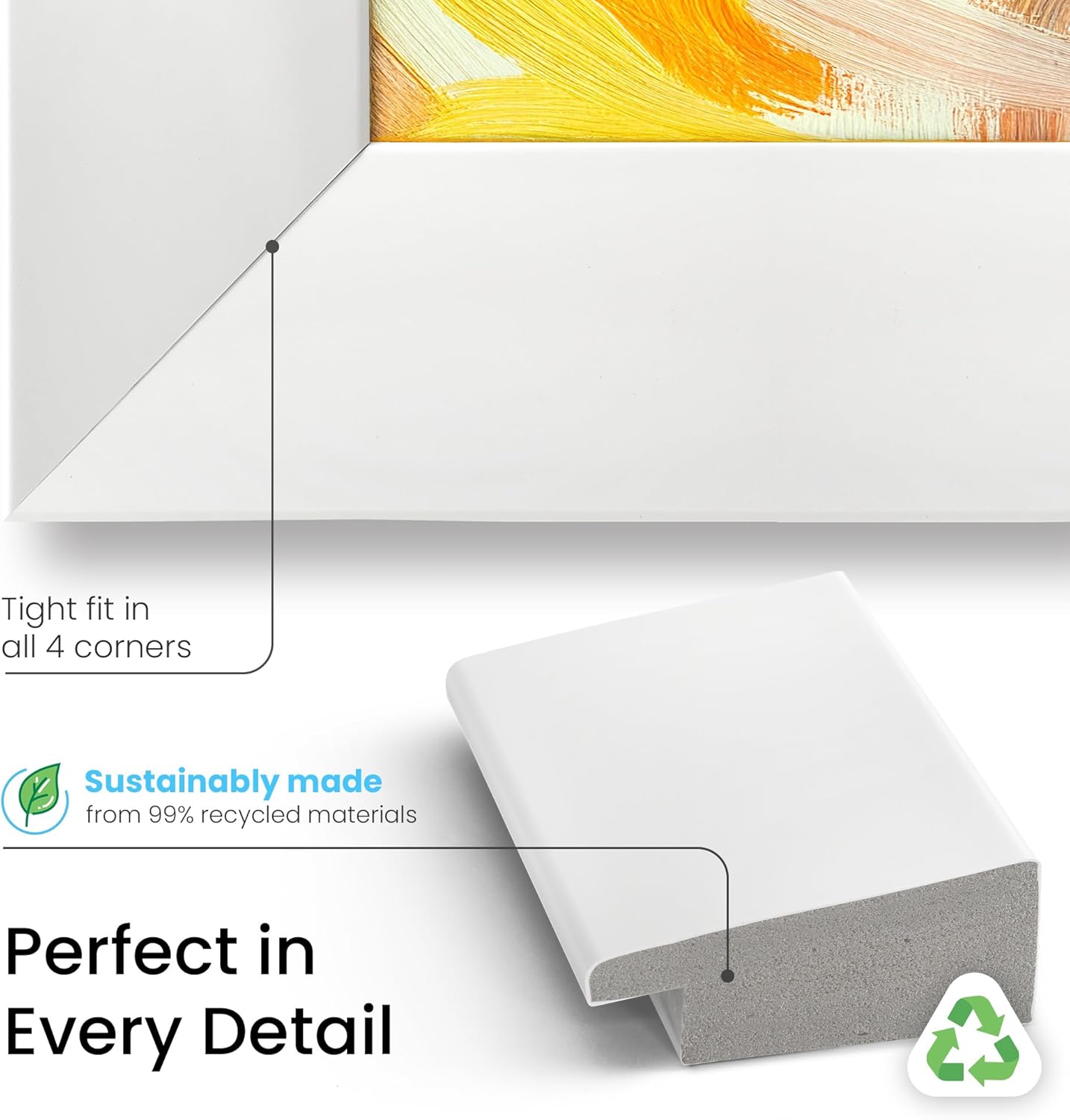 Gloss White 55" Premiere Deco TV Frame - Compatible ONLY with Samsung The Frame TVs (Fits 2021-2025, LS03A, LS03B, LS03C, LS03D, LS03FA)