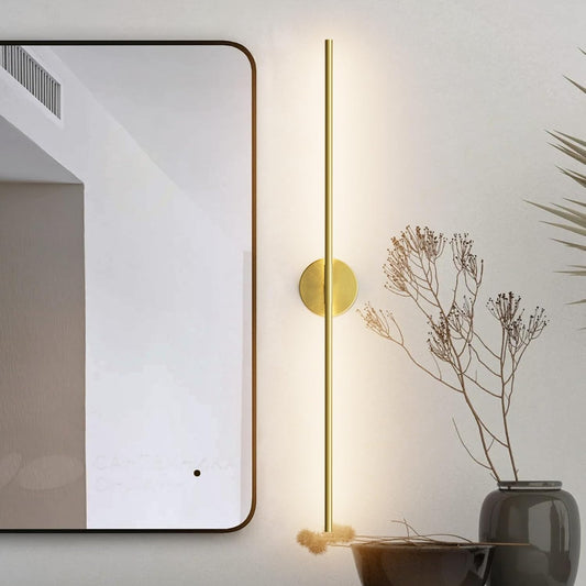 40In Modern Gold Bathroom Sconce Vanity Light Over Mirror Hardwired 3000K Bathroom Light Fixture 360° Rotatable for Bedroom Living Room
