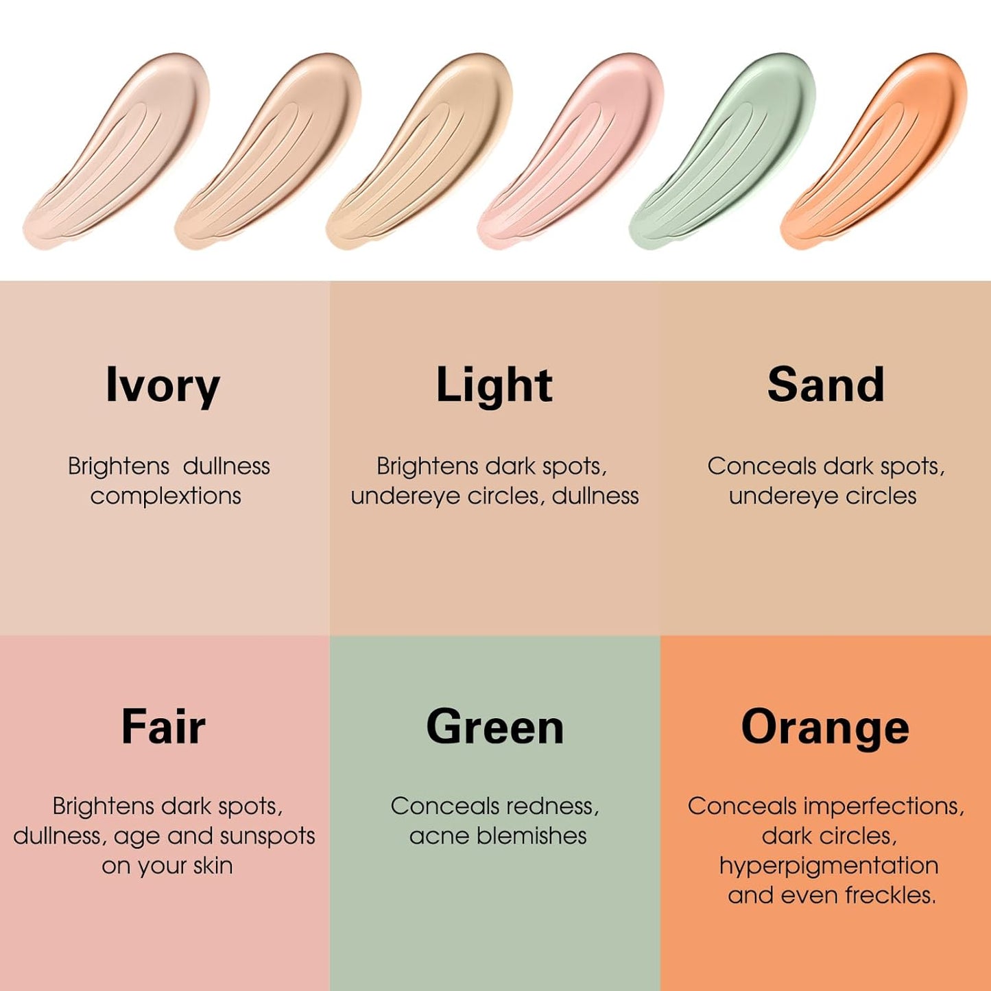UCANBE Liquid Concealer Stick, Conceals, Covers, Highlights, Medium to Full Coverage Hydrating Color Corrector Face Makeup for Under Eye Dark Circles, Redness, Dullness, Fine Lines - Sand -0.3 Fl.oz
