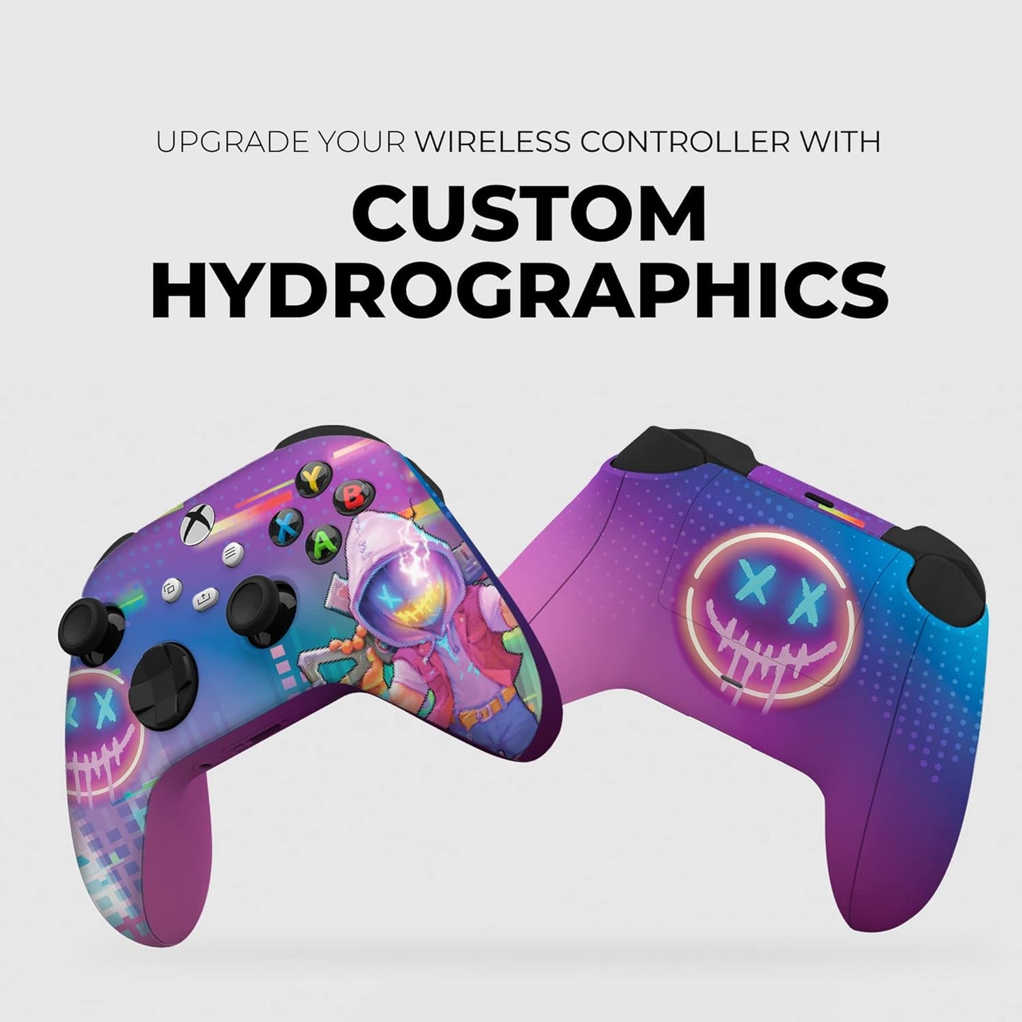 DreamController Neonabyss Custom X-box Controller Wireless compatible with X-box One/Series X/S Proudly Customized in USA with Permanent HYDRO-DIP Printing (NOT JUST A SKIN)