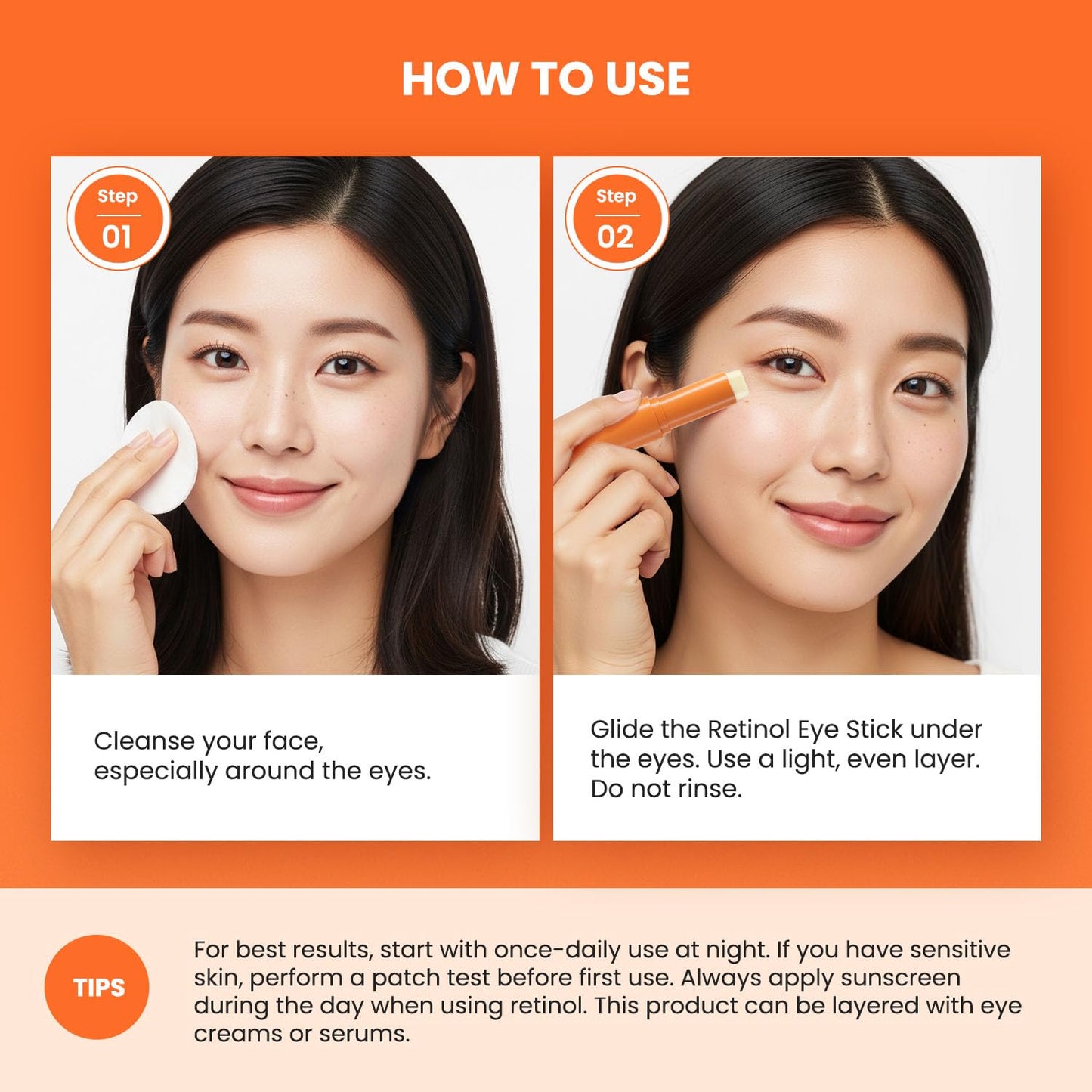 VELAMO ADVANCED Retinol Eye Balm Stick: Made in Korea, Travel Essentials, Upgraded 8-in-1 Formula with Collagen, Niacinamide & Peptides – Under Eye Cream for Dark Circles, Puffiness & Wrinkles 0.35oz
