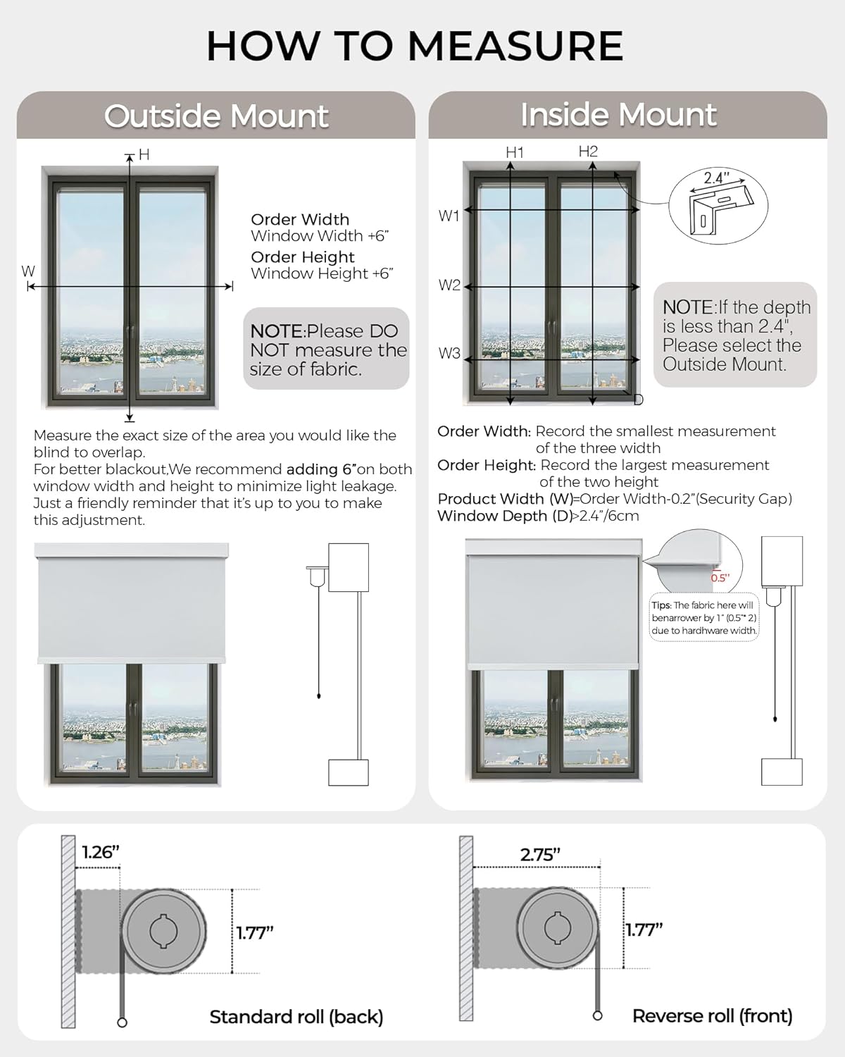 Motorized Roller Shade with Remote Control, 100% Blackout Electric 21-98” Width Blinds for Windows with Via Hub Alexa Google Home, Rechargeable Smart Automatic Customized Size（Texture-Grey）