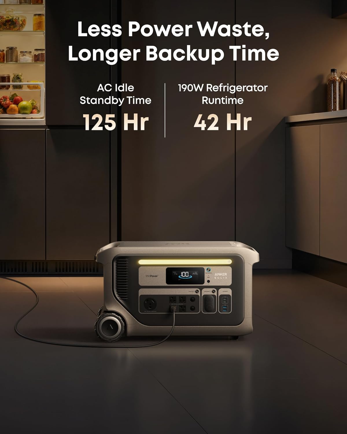 Anker SOLIX F3000 Portable Power Station with 4× 400W Solar Panels, 3,072Wh, 6,000W Recharging, Expandable to 24kWh, Solar Generators for Home Use, For Power Outages, RVs, Emergencies