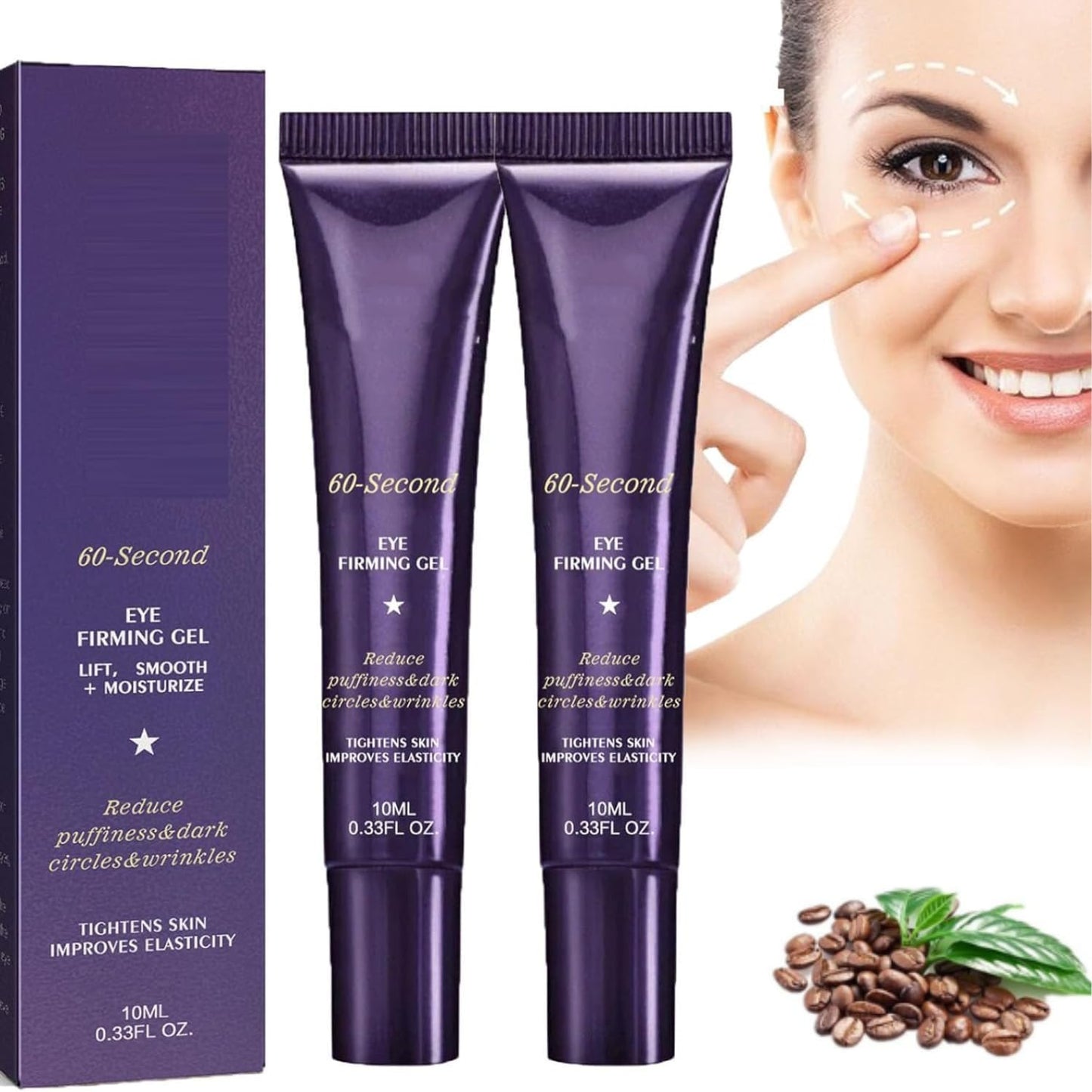 2PCS Eye Effects Age-Defying Tinted Firming Gel, Eye Effects Firming Gel, Eye Effects Firming Gel, Reduce Eye Skin Problems ，Wake Up Eye Gel