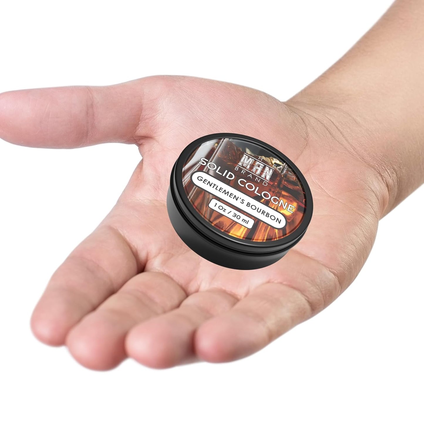 Solid Cologne Men's Gentlemen's Bourbon Scent, Wax Bourbon Cologne for men, Solid Perfume with Bourbon Scent for men (1 Ounce, Gentlemen's Bourbon Mens Cologne Balm)