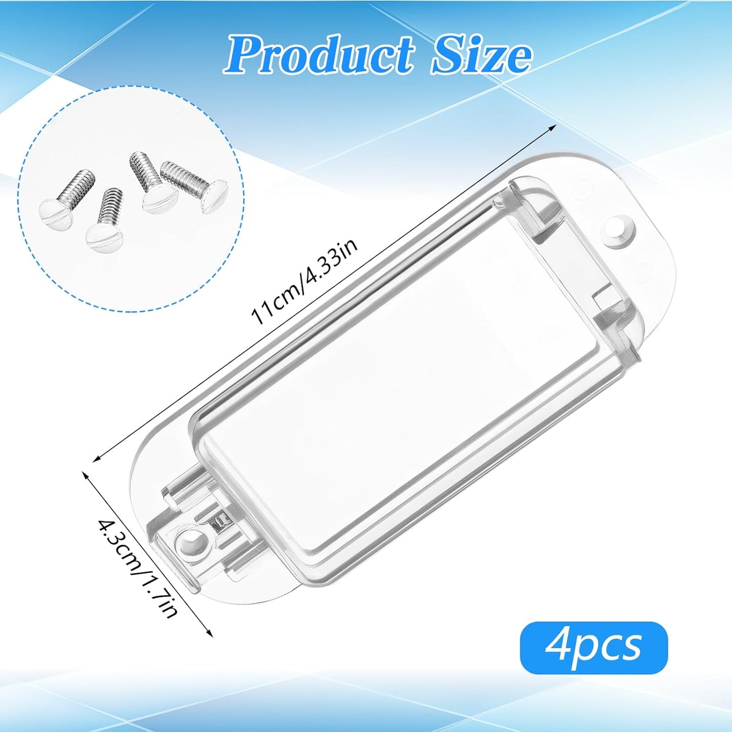 4pcs Light Switch Guard Cover Transparent Light Switch Lock, Switch Blocker for Keeps Lights or Switches from Being Accidentally Turned ON or OFF Child Proof Light Switch Cover (4pcs)