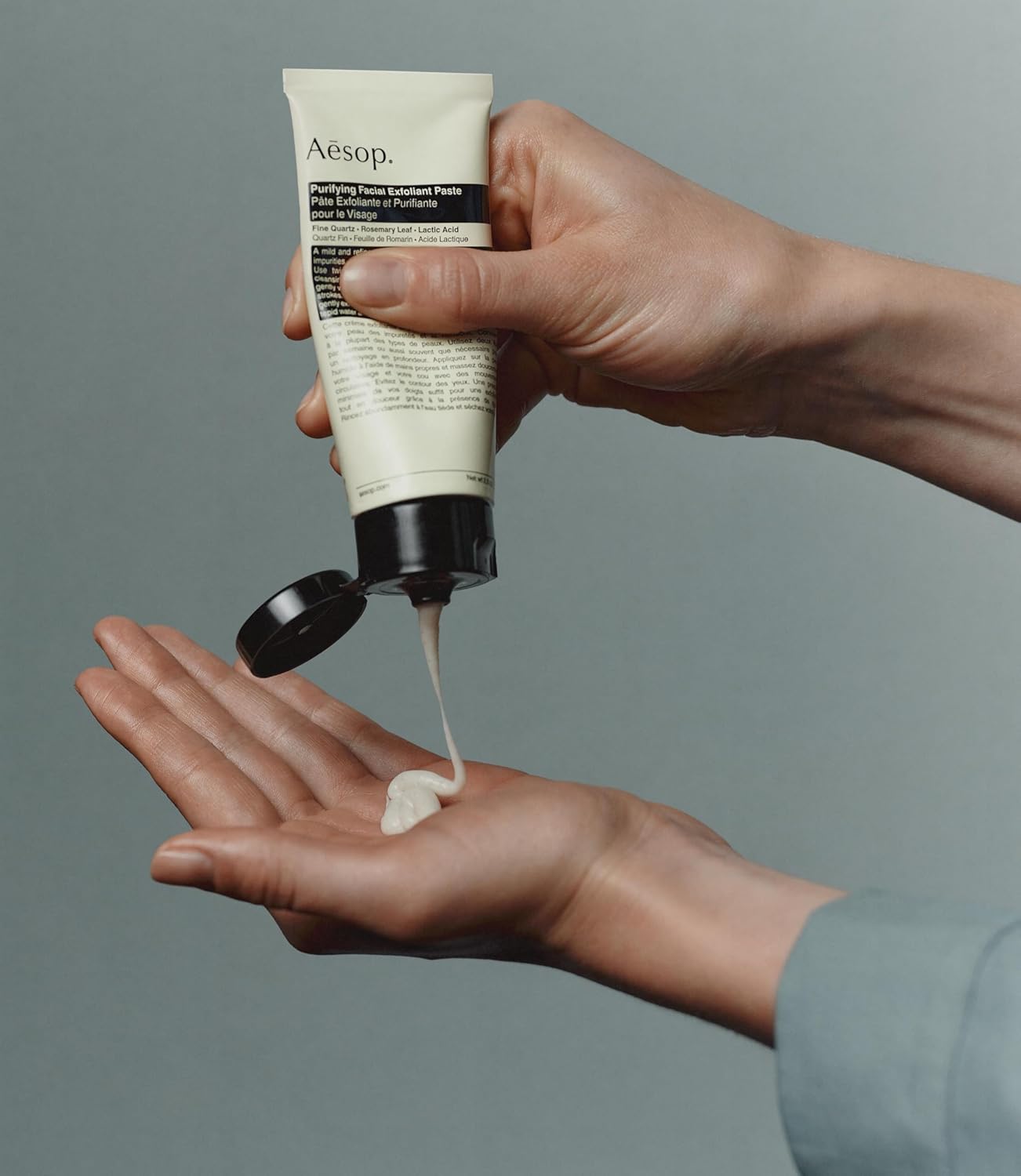 Aesop Purifying Facial Exfoliant Paste | Refresh, Cleanse, Soften Skin | Cream Based Cleanser Enhanced With Fine Quartz, Rosemary Leaf, Lactic Acid | 2.6oz / 75mL