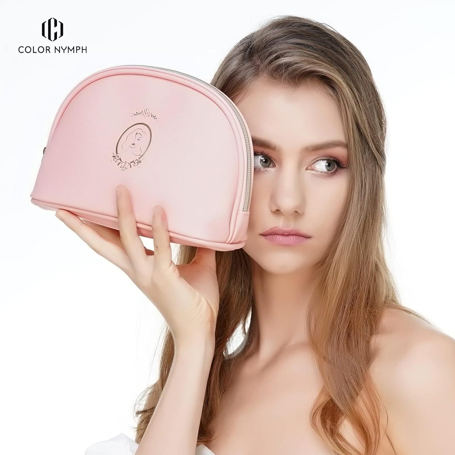 Color Nymph Beginner Makeup Set, Full Starter Cosmetics Set for Teenager Girls with Eyeshadow Palette Blush Lipstick Lip Pencil Eye Pencil Brush Mascara Portable Bag