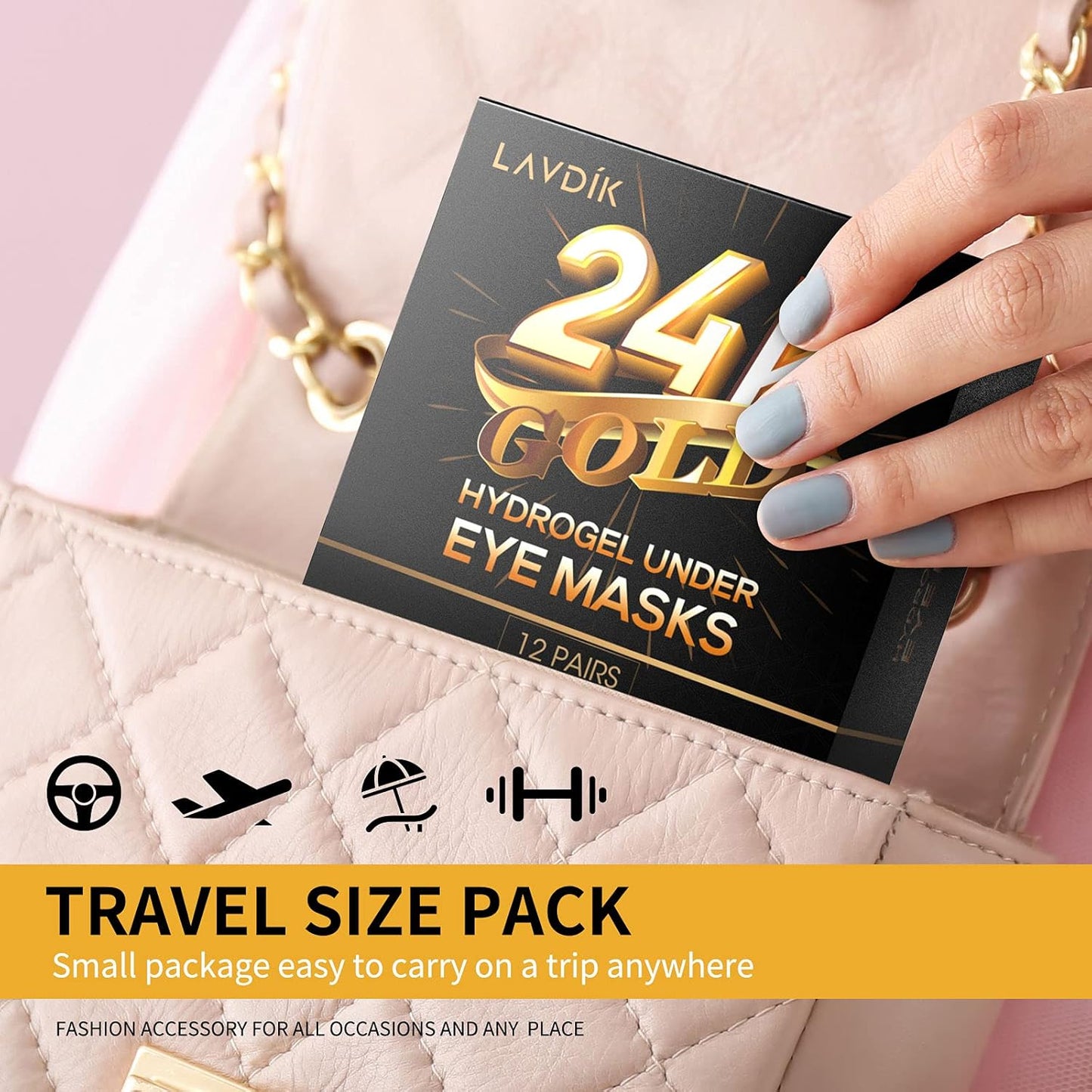 Under Eye Patches, 24K Gold Eye Mask - 36 Pairs, Collagen Eye Patch for Puffy Eyes and Dark Circles and Anti-Aging, Deep Moisturizing Eye Treatment Masks for Women and Men