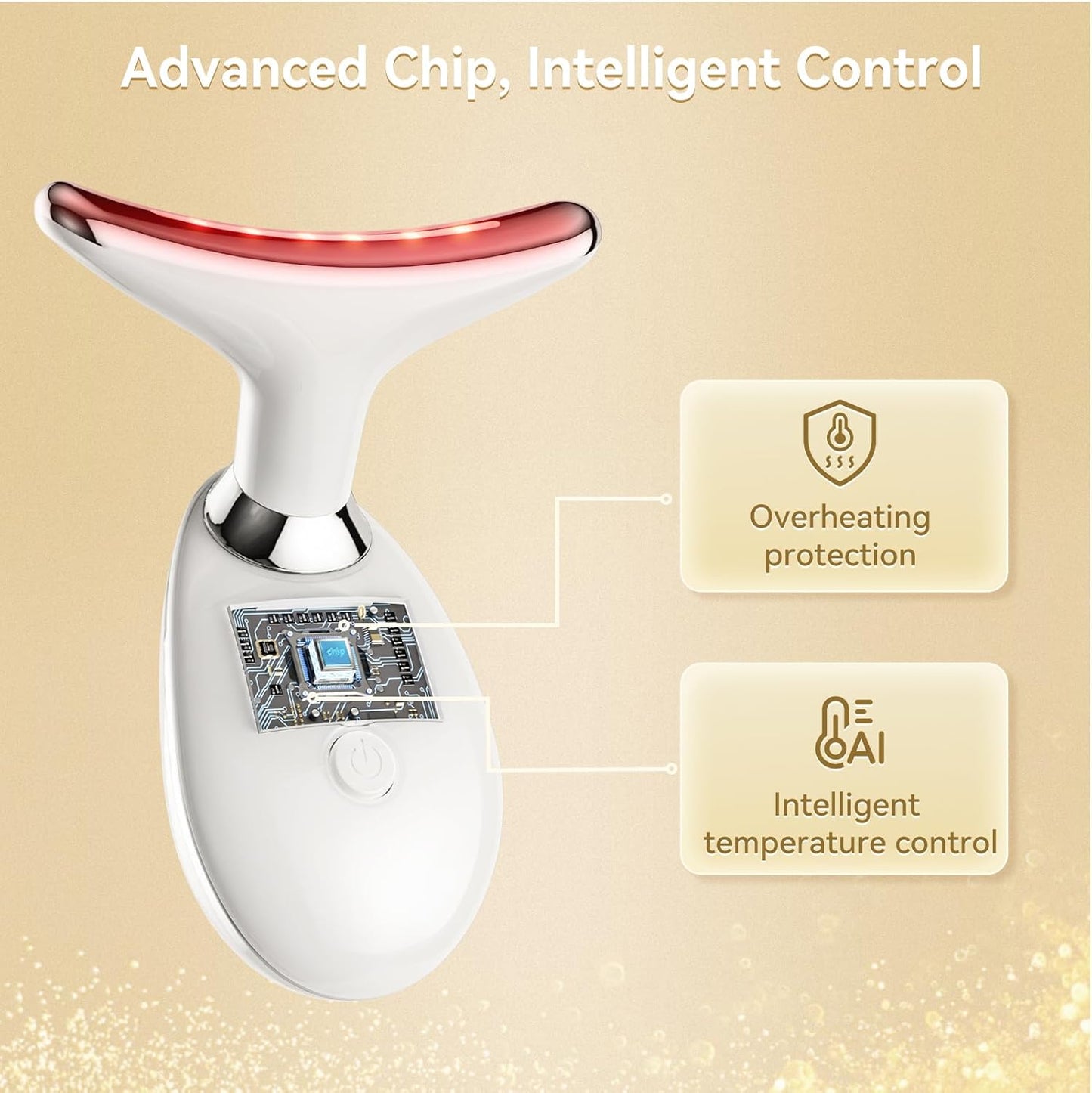 7 Color Face Massager Tool, Multifunctional Neck Facial Massager, Portable Face culpting Wand for Skin Care