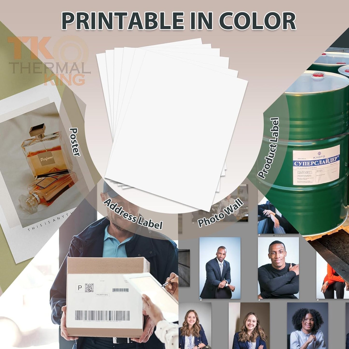 8.5" x 11" 100 Sheet Full Sticker Paper, Printable White Strong Adhesive Labels for Laser & Inkjet Printers (100 Labels)