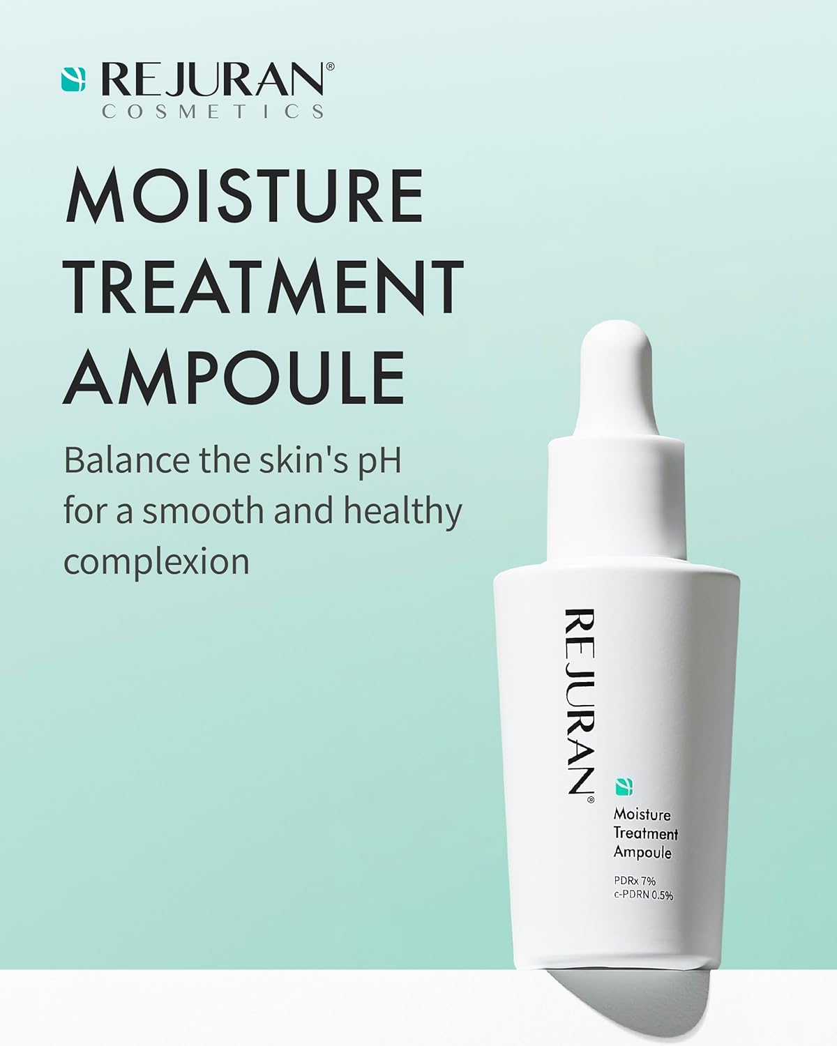 REJURAN® Moisture Treatment Ampoule, c-PDRN® - Deep Hydrating Face Serum for Instant & Long-Lasting Moisture, Soothing, Skin Barrier Boost, Moisture Lock with PDRx. Korean Skin Care (1.01 fl oz)