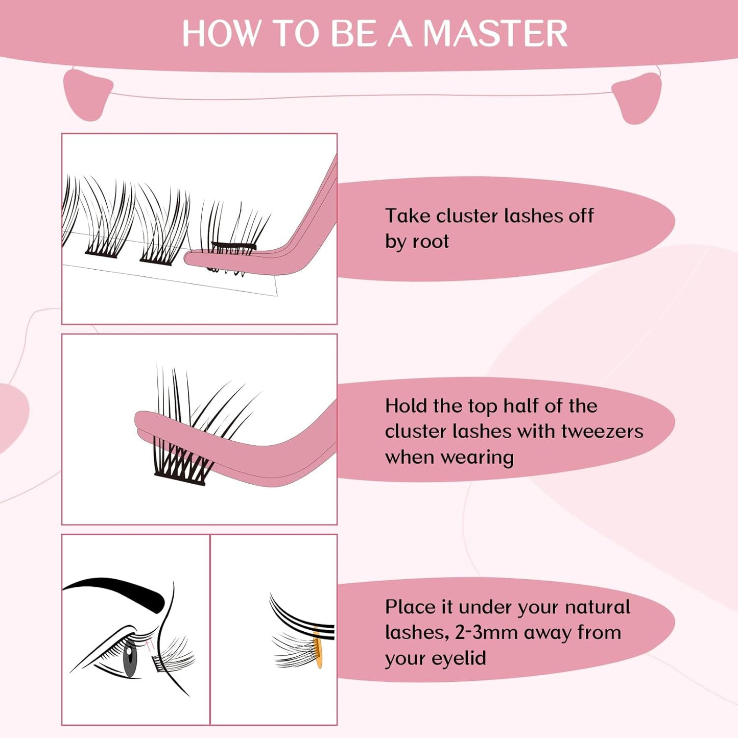 72 Pcs Individual Cluster Lashes 3D Effect DIY Lash Extension 8-16mm Eyelash Clusters Volume Wispy Lashes Super Thin Band Reusable Soft & Comfortable(Adore-3D,C-8-16mix)
