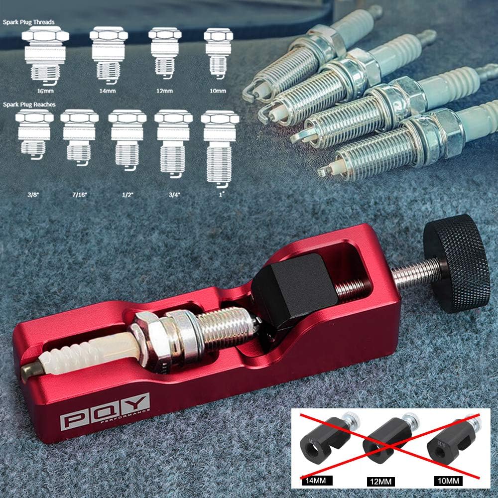 Universal Spark Plug Gap Tool for Most 10mm 12mm 14mm 16mm Spark Plugs Red