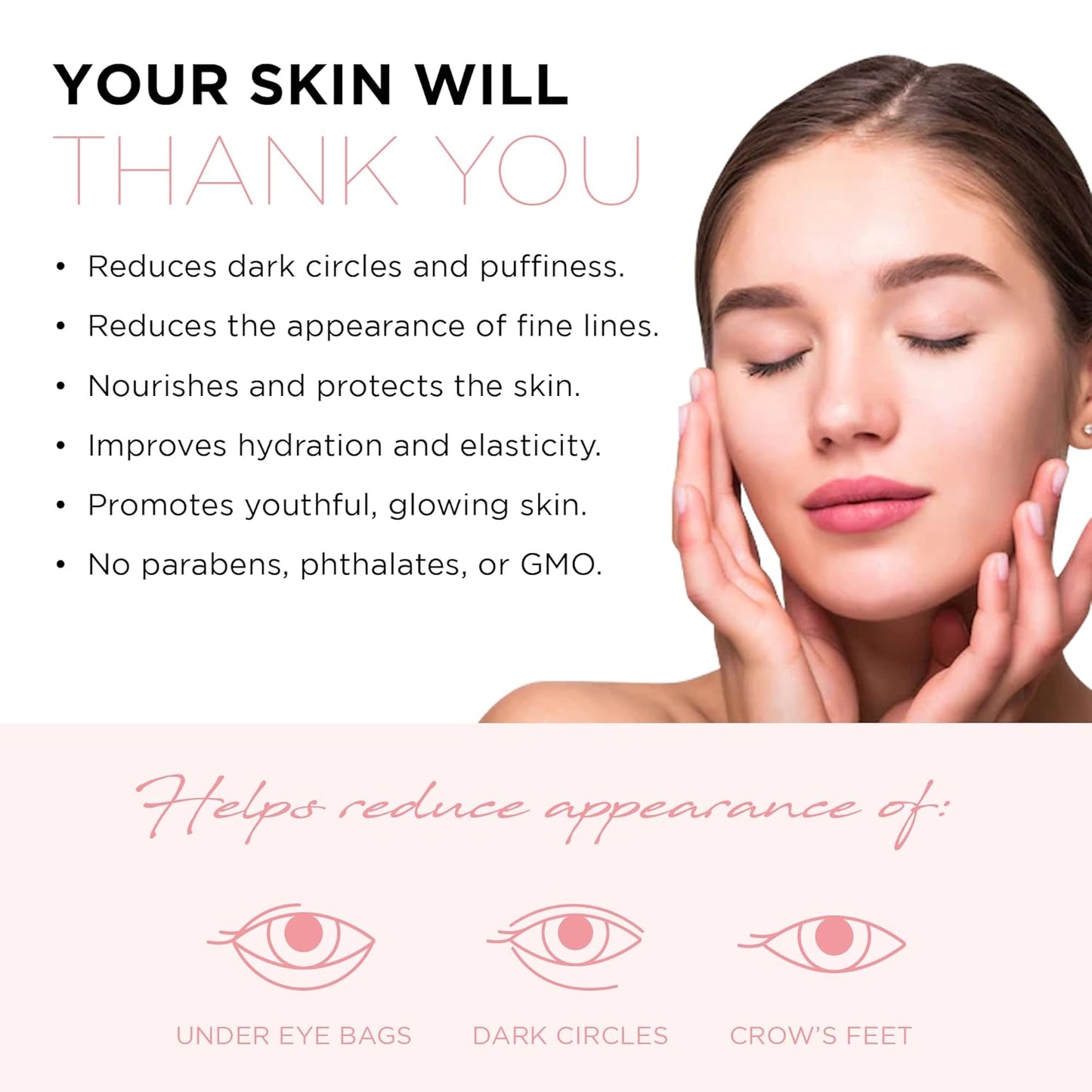 AZURE Rose Gold Luxury Anti Aging Under Eye Pads - Lifting, Smoothing & Hydrating Eye Mask Patches - Reduces Fine Lines, Wrinkles, Dark Circles & Puffiness - Skin Care Made in Korea - 5 Pairs