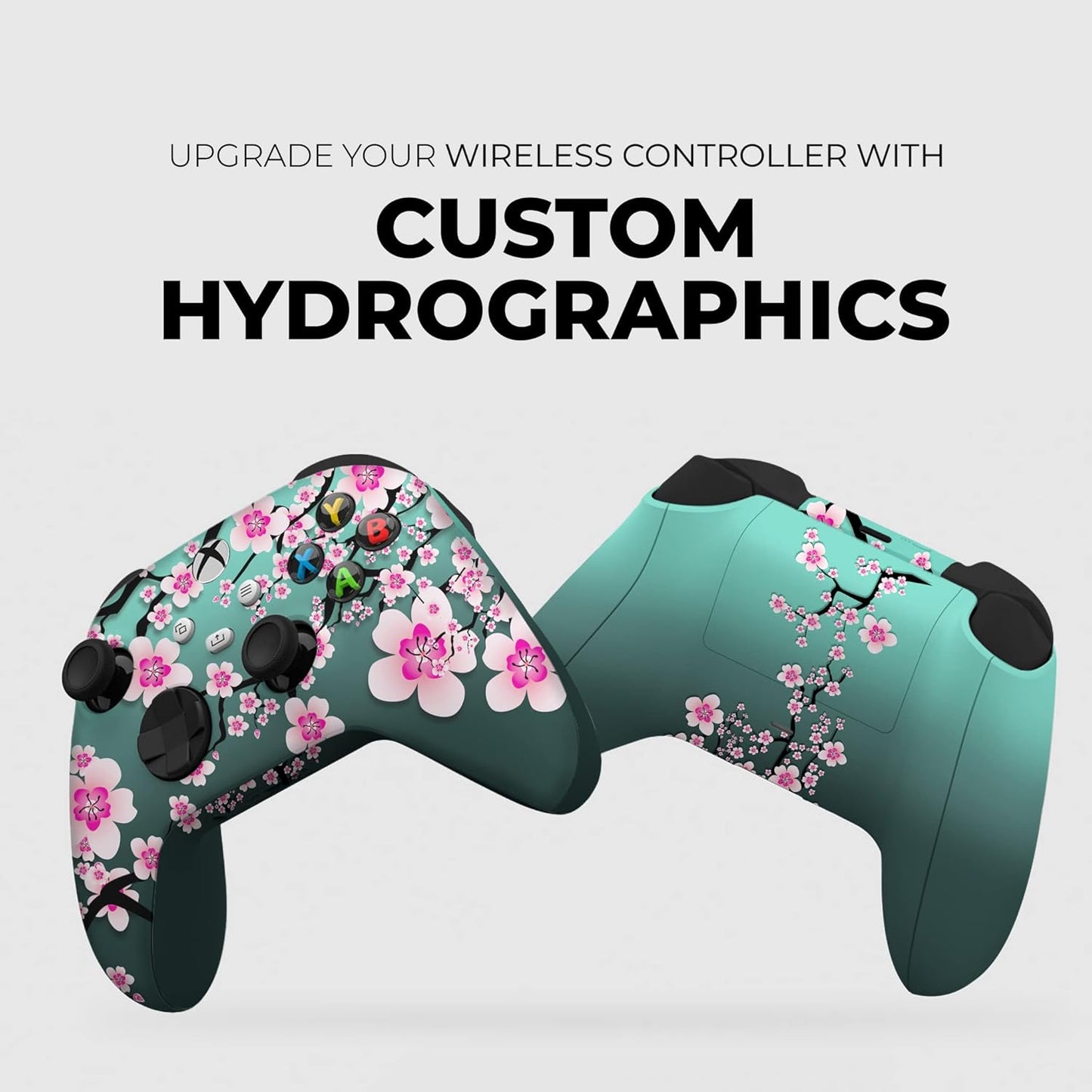 DreamController Cherry Blossom Custom X-box Controller Wireless compatible with X-box One/Series X/S Proudly Customized in USA with Permanent HYDRO-DIP Printing (NOT JUST A SKIN)
