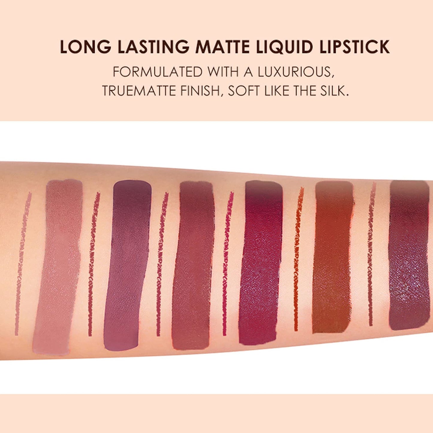 BestLand 12Pcs Matte Liquid Lipstick + Lip Liner Pens Set, Velvety Nude Lip Stain Waterproof Long Wear Makeup Gift Set