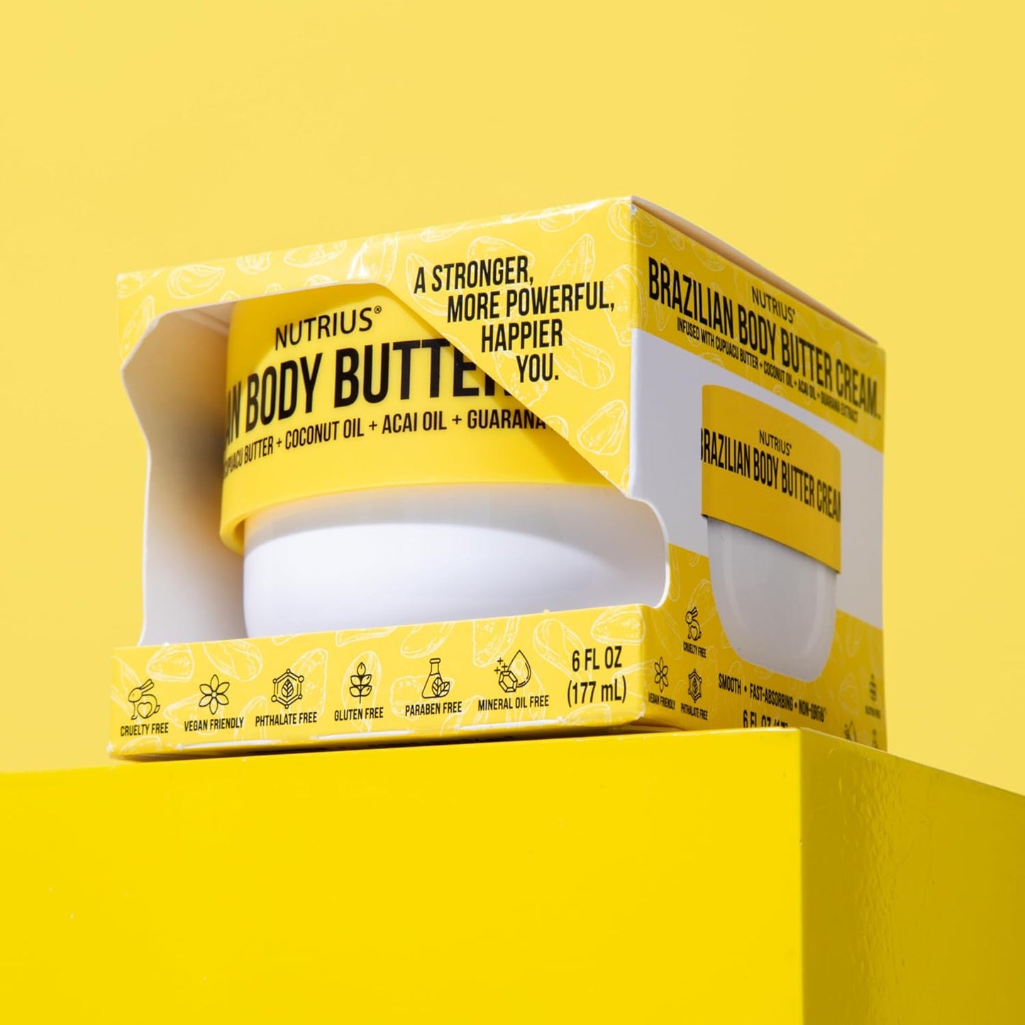 Nutrius | Brazilian Body Butter Cream 2-Pack | Smooth, Fast-Absorbing, Non-Greasy | Infused With Cupuacu Butter
