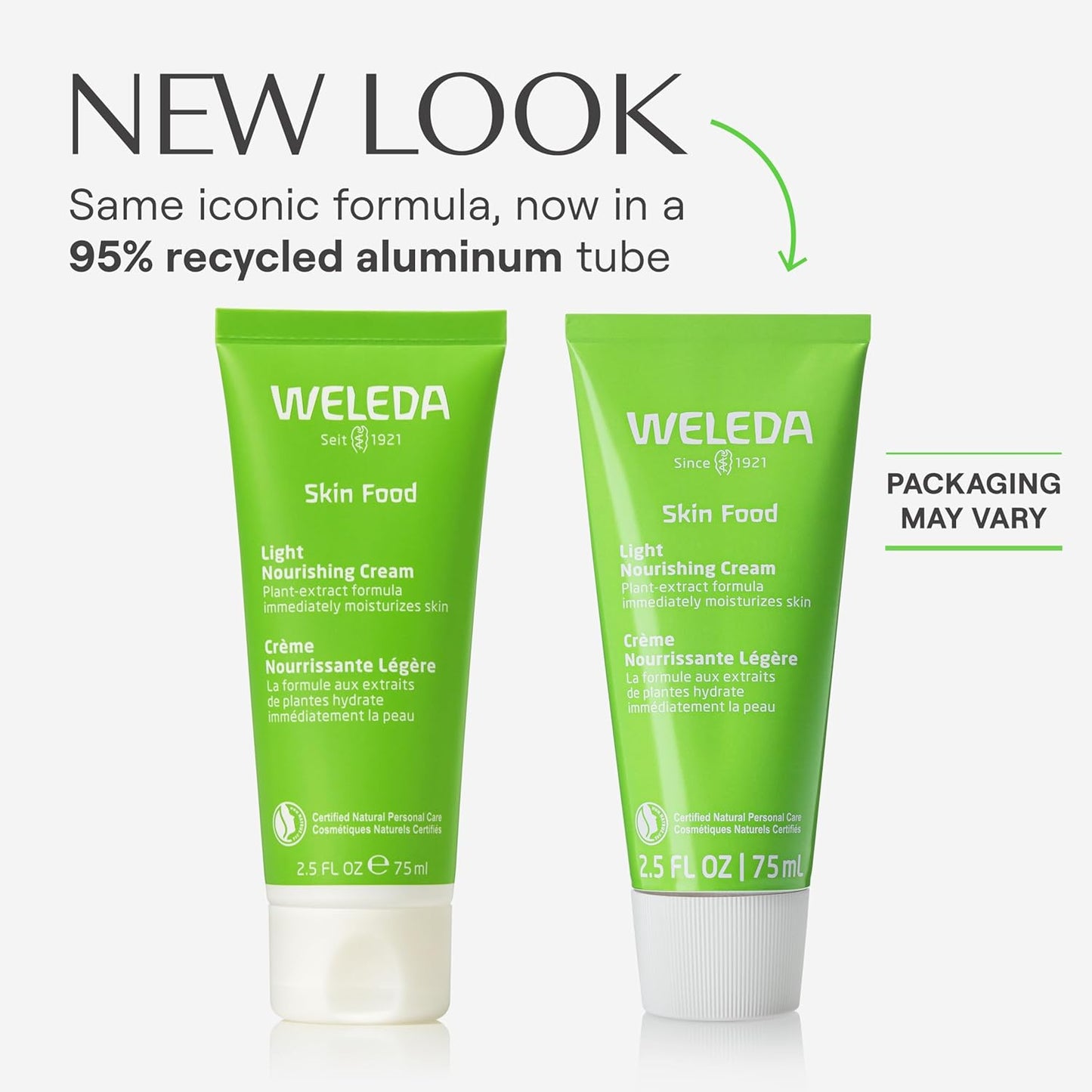 Weleda Skin Food Light Nourishing Body Cream 2.5 Fluid Ounce, Plant Rich Hydrating Moisturizer with Chamomile, Calendula and Pansy