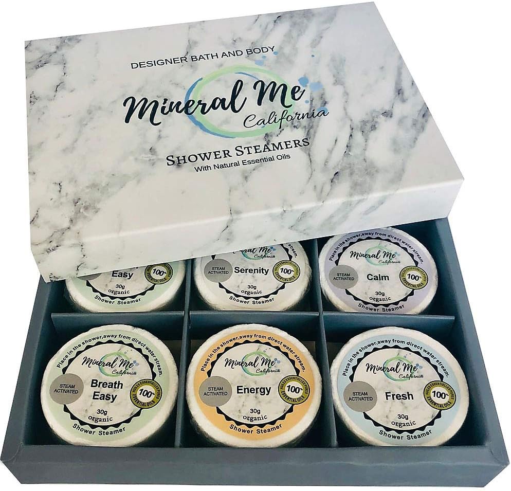 Shower Steamers Aromatherapy - Organic Natural Shower Bombs Vapor Tablets, Aromatherapy for Home Spa, Relaxing Self Care Birthday Gifts for Men, Women, Him or Her