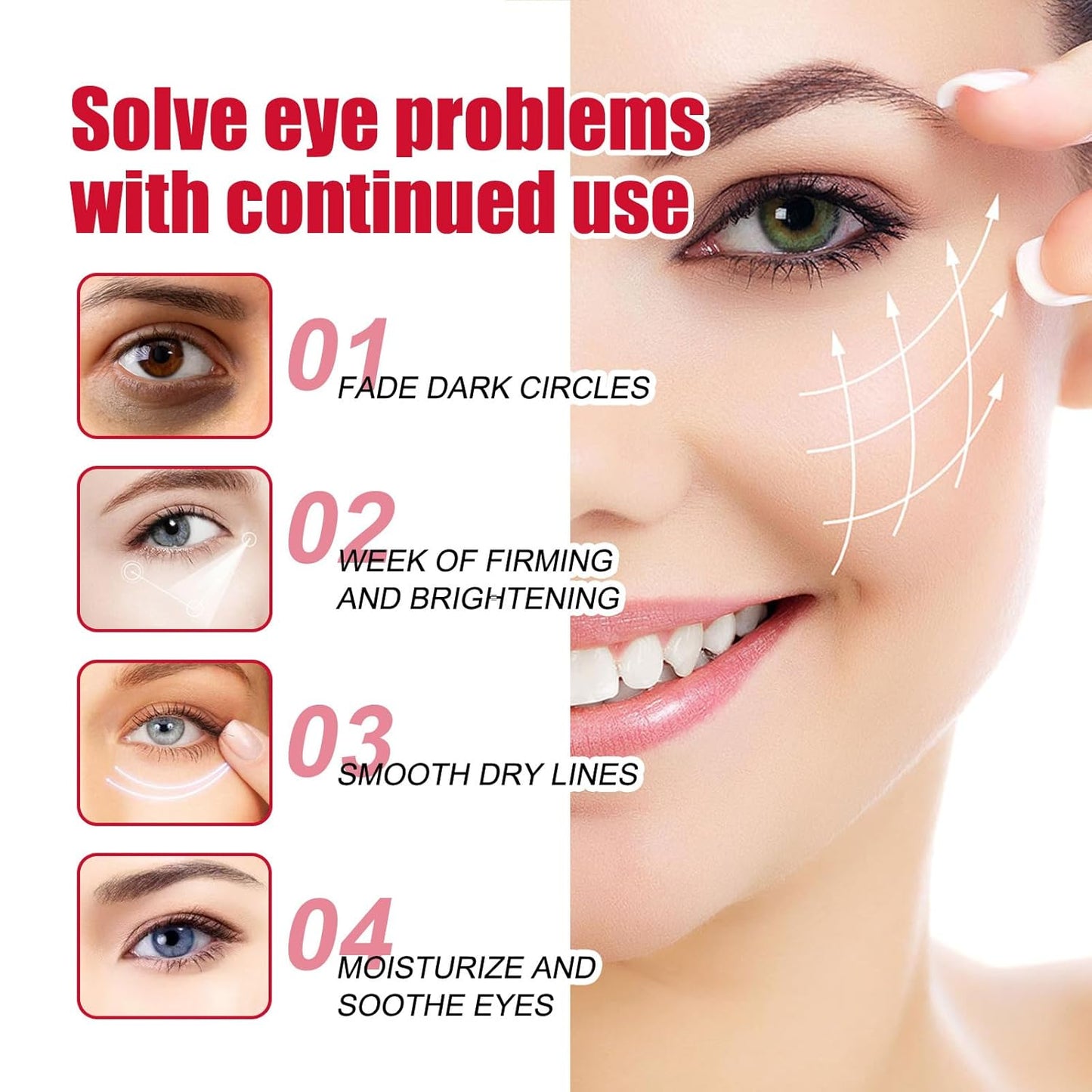 Retinol Eye Stick, Retinol Eye Cream for Dark Circles and Puffiness, Under Eye Cream Anti Aging, Retinol Eye Balm Moisturizes, Firms& Nourish Skin
