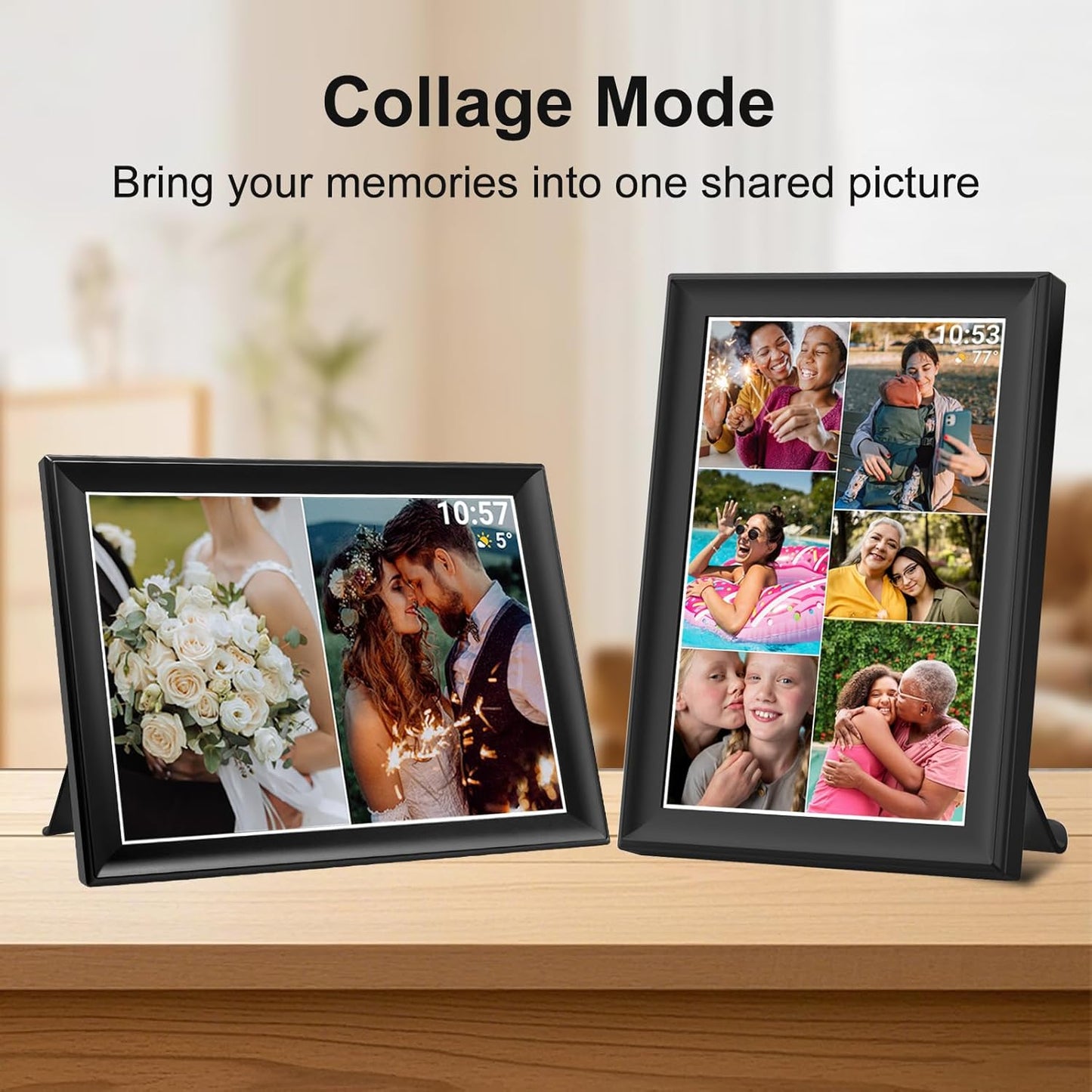 64GB FRAMEO 10.5 Inch Smart WiFi Digital Photo Frame 1920x1280 FHD IPS LCD Touch Screen, Auto-Rotate, 64GB Storage, Support SD Card & USB Drive, Share Moments Instantly via Frameo App from Anywhere