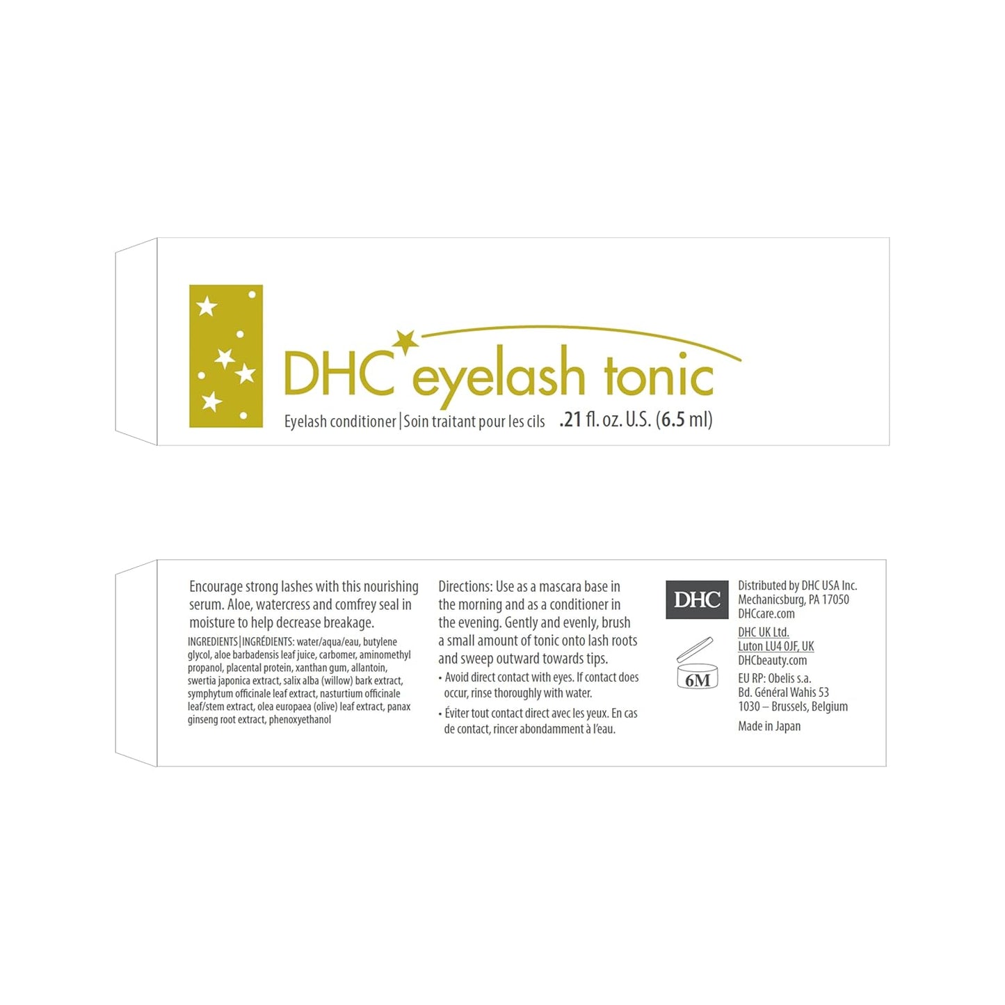 DHC Lip Cream 0.05 oz. Net wt. and Eyelash Tonic 0.21 Fl Oz.