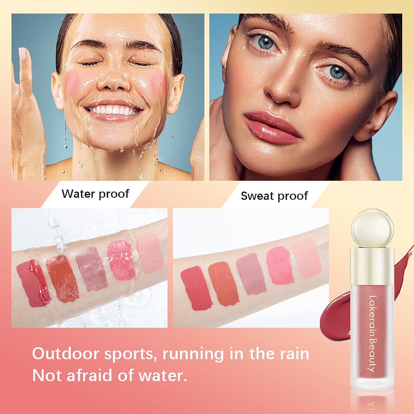 Liquid Blush, Soft Cream Liquid Blush for Cheeks, Light Weight,Long Lasting, Smudge Proof, Natural-Looking, Dewy Finish, For Natural-looking Flush & Everyday Wear(03#)
