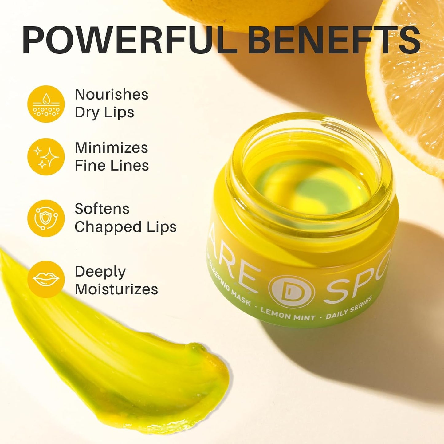 3-in-1 Dual-Color Sleeping Lip Mask Set – Blueberry, Grape and Lemon, Hydration & Repair for Dry Cracked Lips, Infused with Vitamin C, Lip Moisturizer for Nourishing Lips, 1.26 Fl Oz