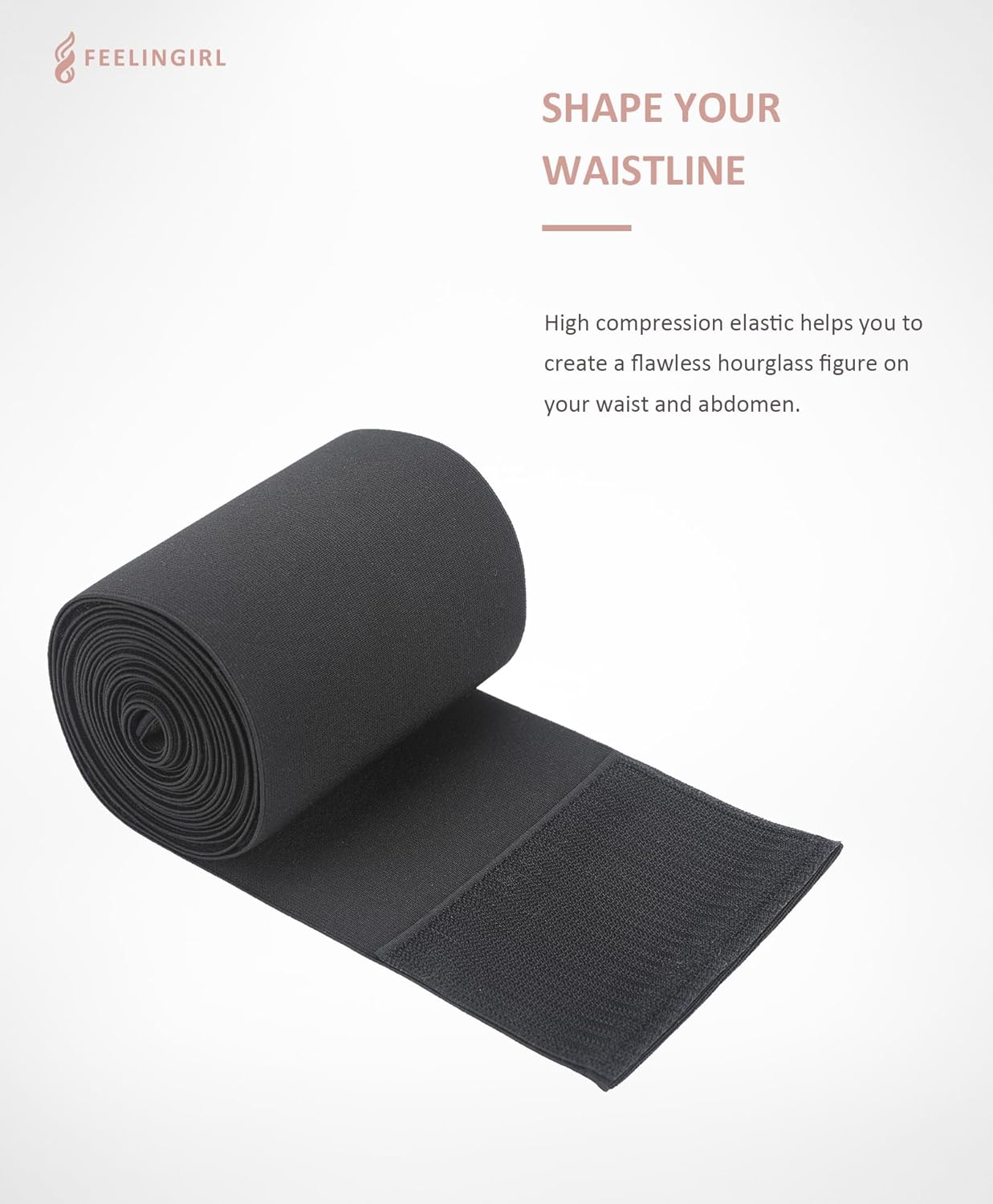 FeelinGirl Waist Trainer for Women Trimmer Belt Waist Cincher Tummy Wrap Plus Size Snatch Me Up Bandage Body Shaper