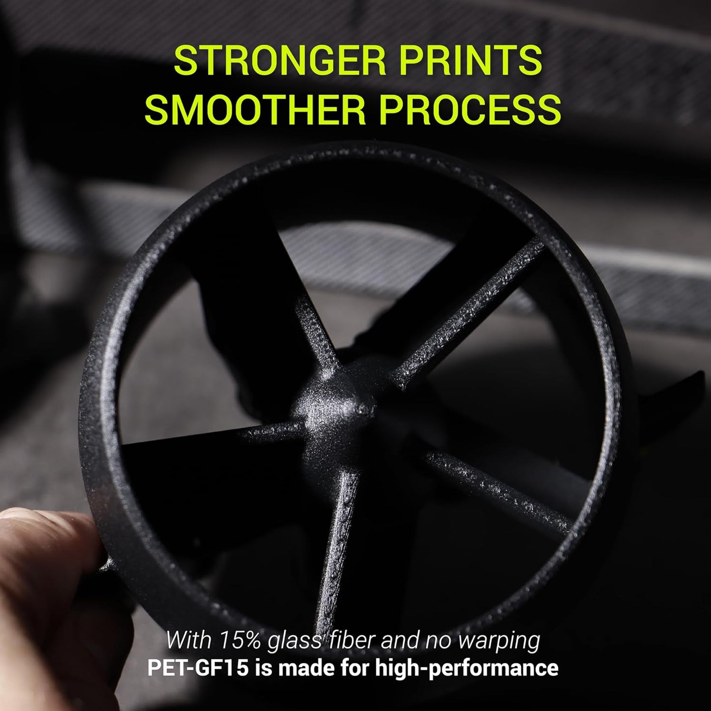 Polymaker Fiberon White PET-GF15 3D Printer Filament 1.75mm 1KG, 15% Glass Fiber Reinforced, High Strength & Heat Resistance, Ideal for Automotive, Industrial & Functional Parts, AMS Compatible