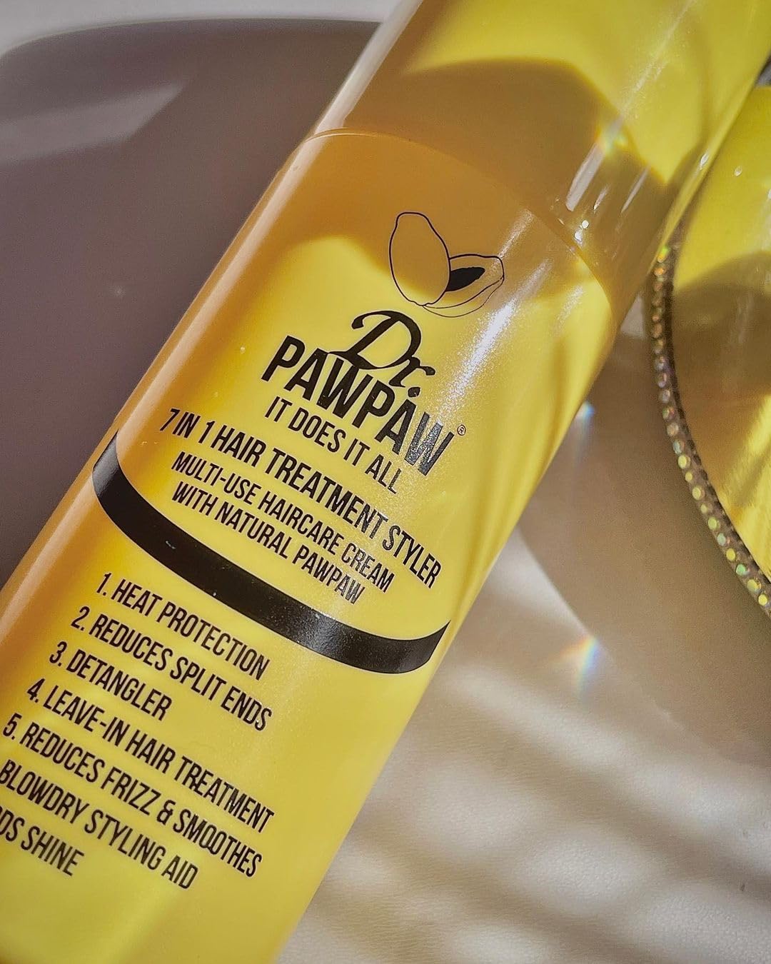 It Does It All: 7 in 1 Hair Treatment Styler with Papaya, Aloe Vera, Coconut Oil, Vegan & Natural (6 x 150 ml)