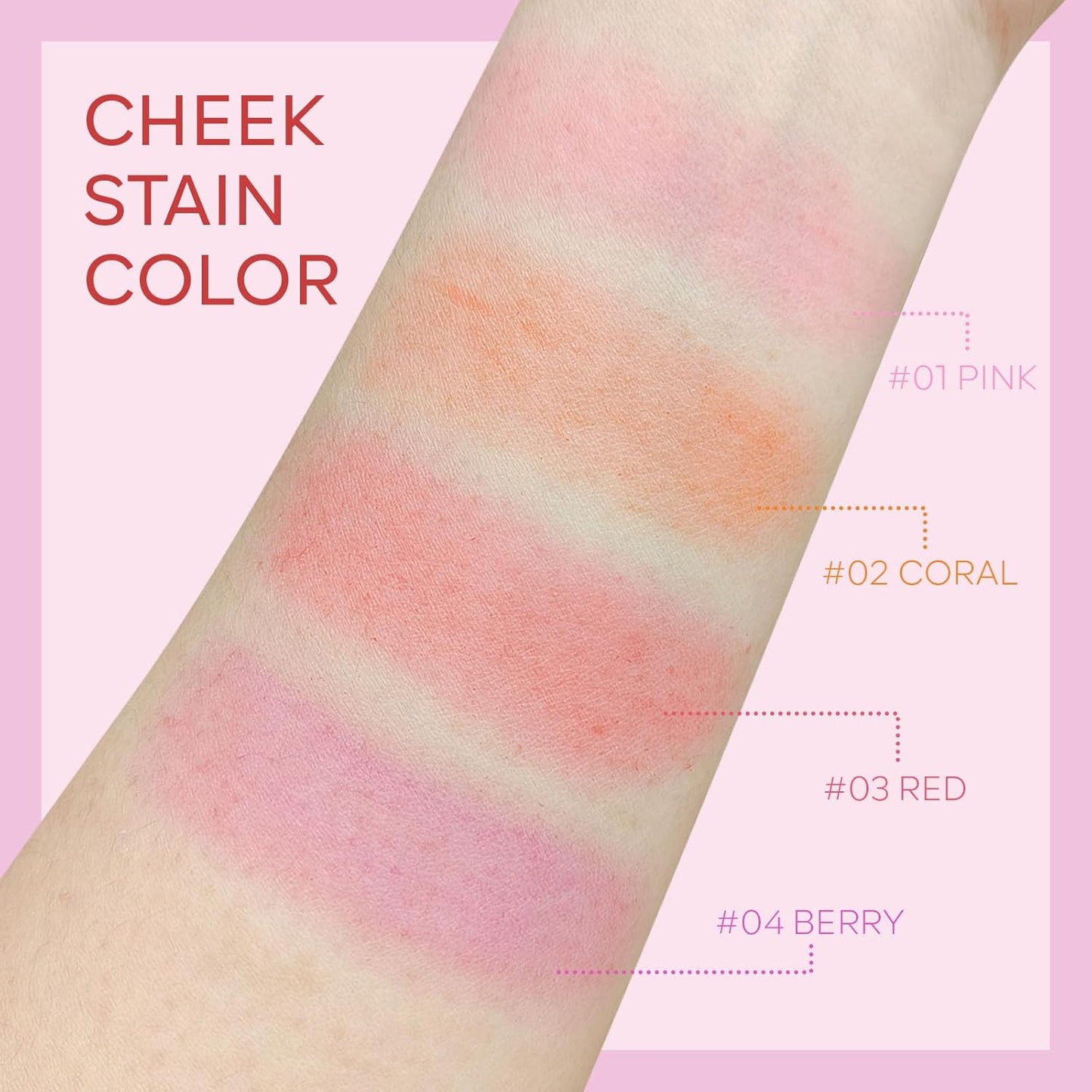 KYDA Water Jelly Tint Blush, Coral, Jelly Tinted Makeup Stick, for Lips and Cheek Stain, Buildable Watercolor Finish, Lasting Moisturising