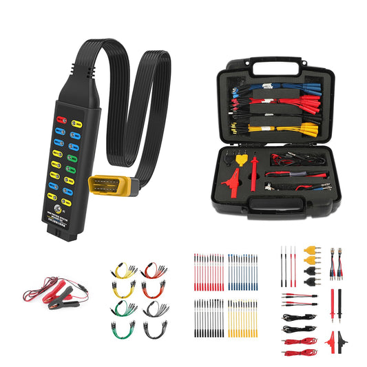 68 PCS Automotive Circuit Test Lead Kit,Multimeter Test Leads Set,Electrical Breakout Leads Automotive Kit, OBD2 Breakout Box OBDII Protocol Detector for Professional Automotive Diagnostics