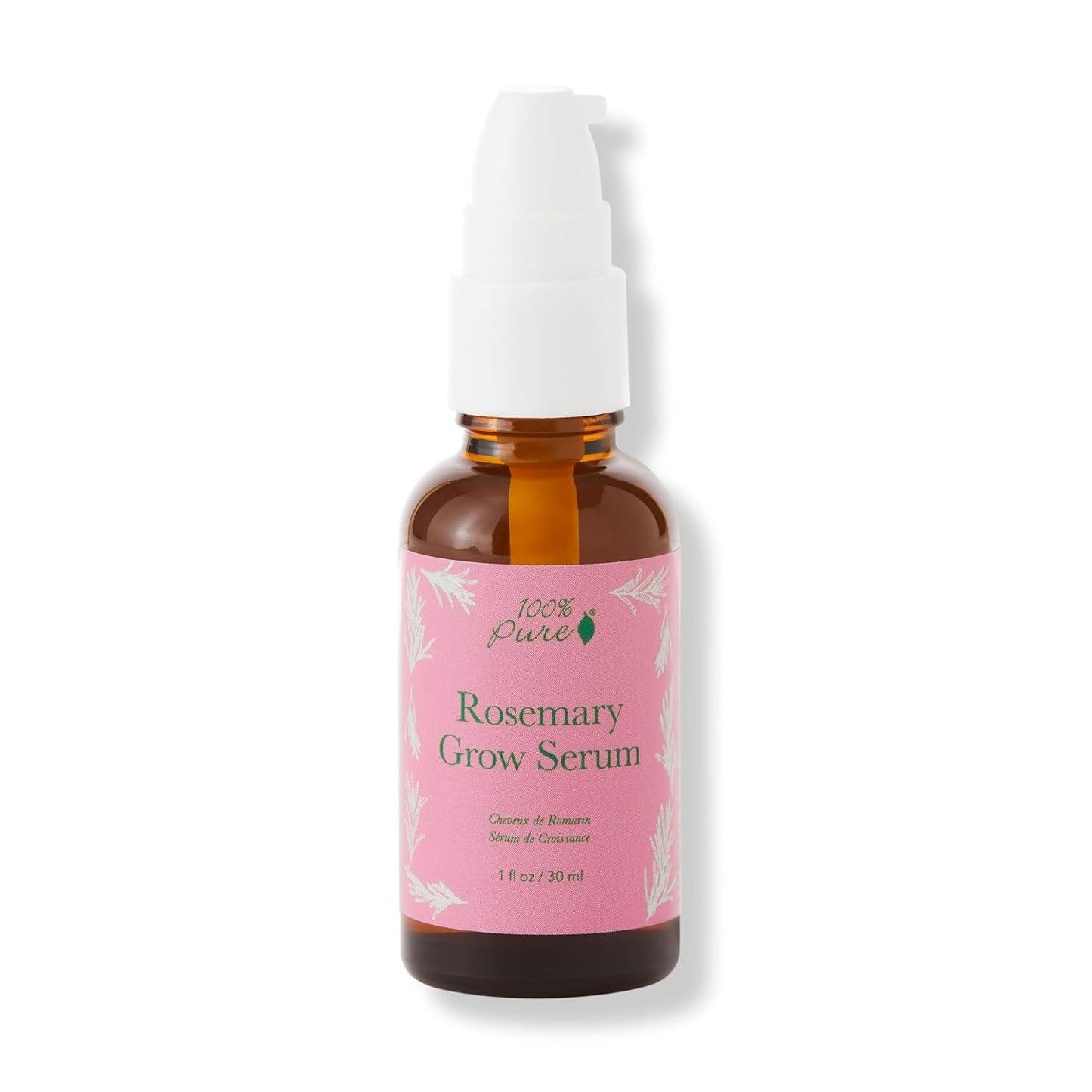 100% PURE Rosemary Oil Grow Hair Serum Stimulating & Invigorating Regrowth Haircare for Thinning & Hair Loss - Plant Essentials Thickening Tonic & Dry Scalp Treatment for Women & Men - Vegan - 1 Fl Oz