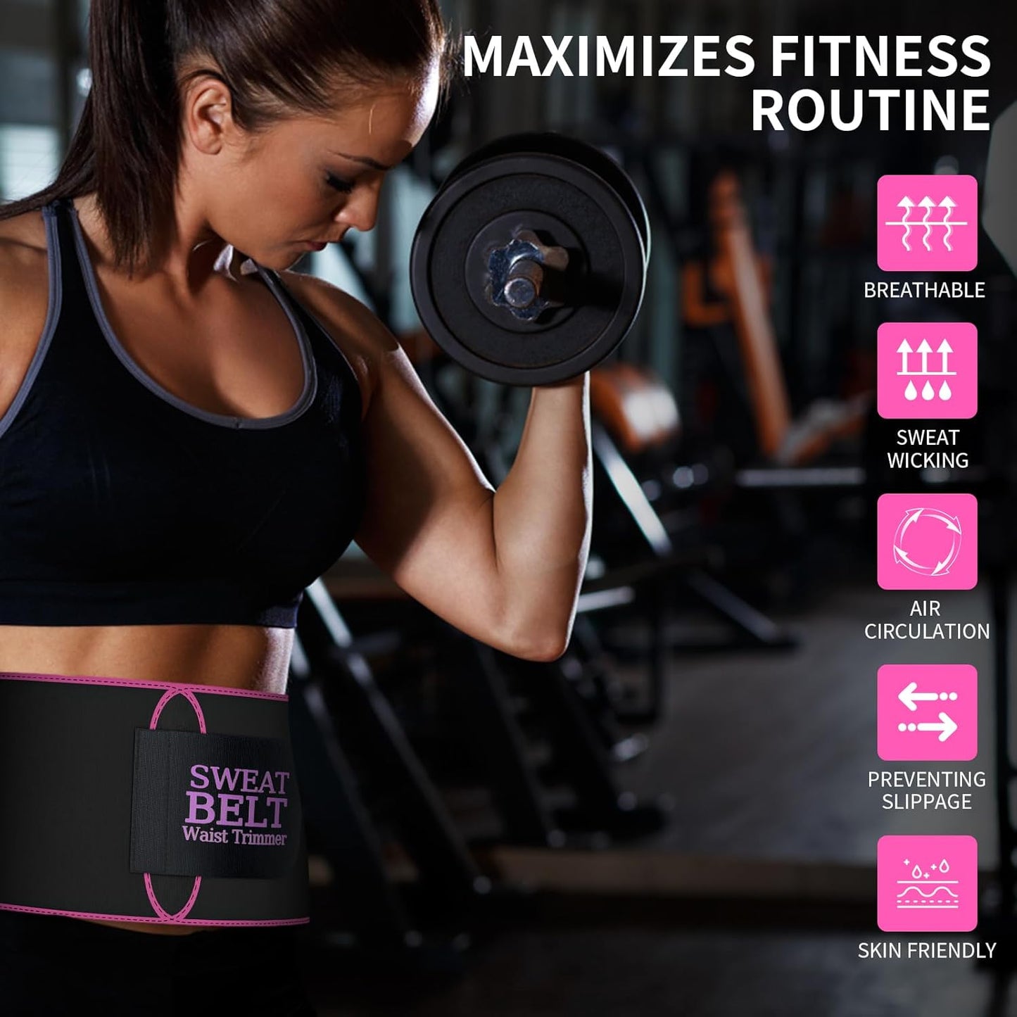 ZPP Waist Trainer for Women and Men, Neoprene Sweat Band Waist Trimmer Belt Slimming Stomach Wrap for Workout