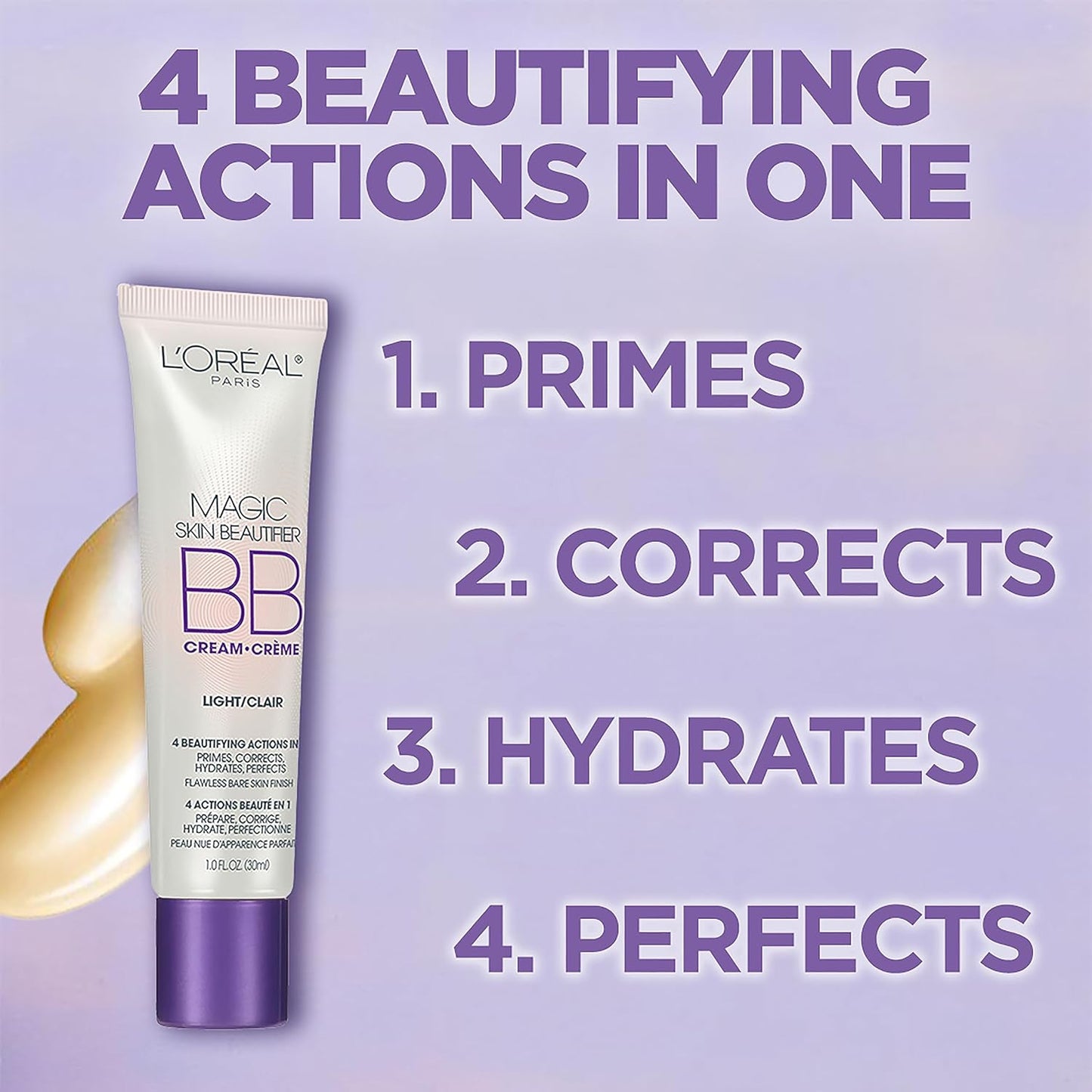 L'Oreal Paris Makeup Magic Skin Beautifier BB Cream Tinted Moisturizer, Deep, 1 fl oz, 1 Count